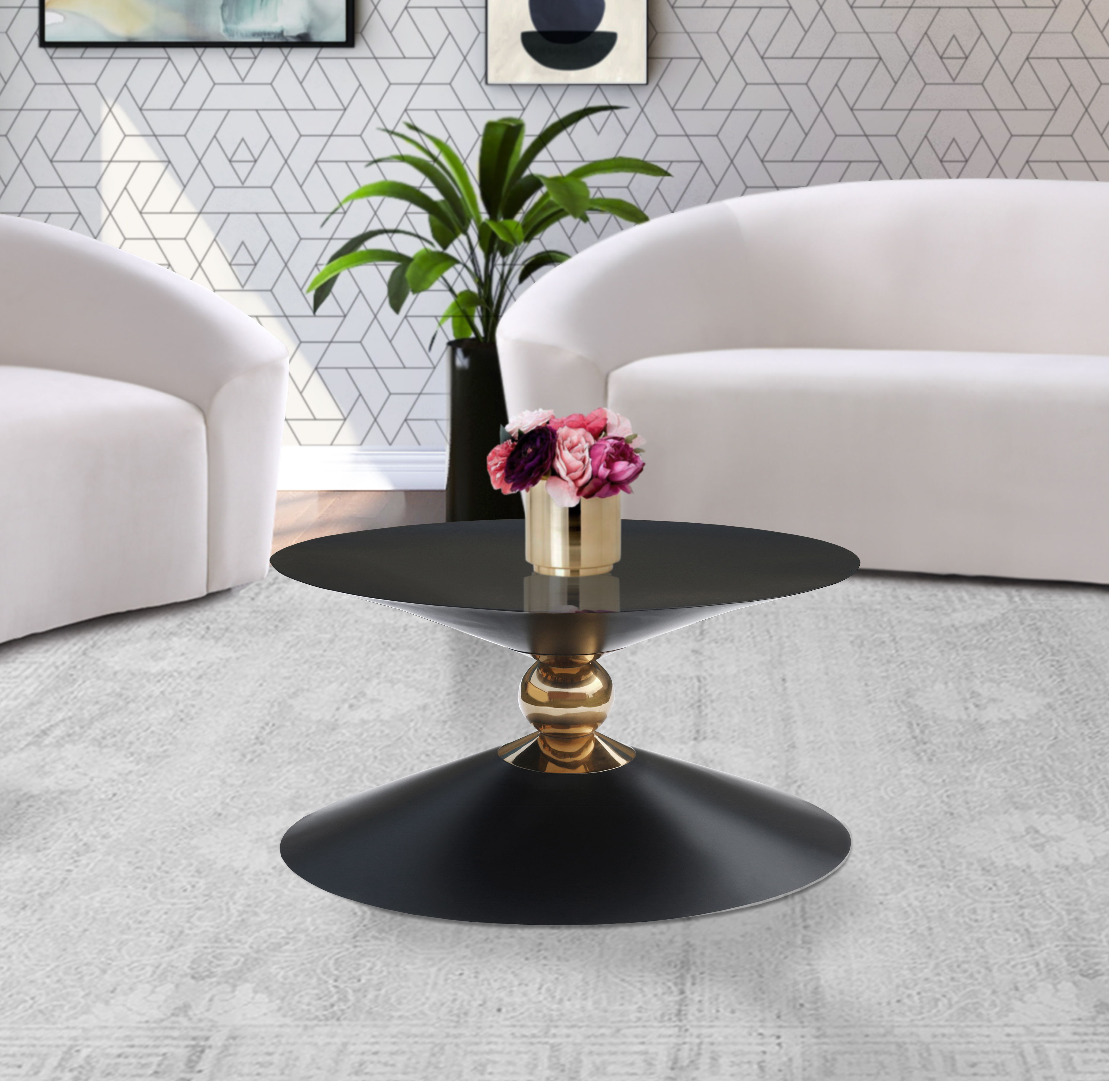 Malia Black / Gold Coffee Table – New Lots Furniture Online Store