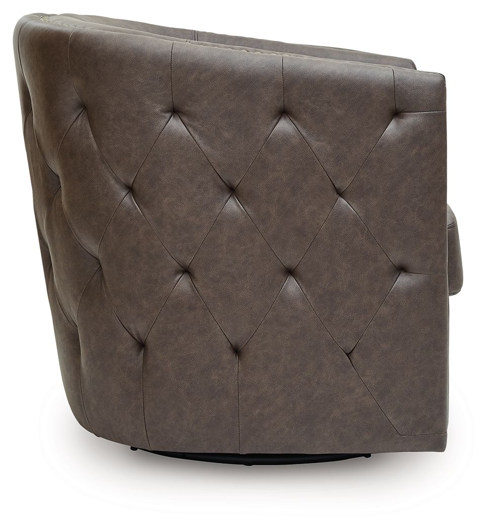Ashley Furniture Brentlow - Swivel Accent Chair - Granite - Image 4