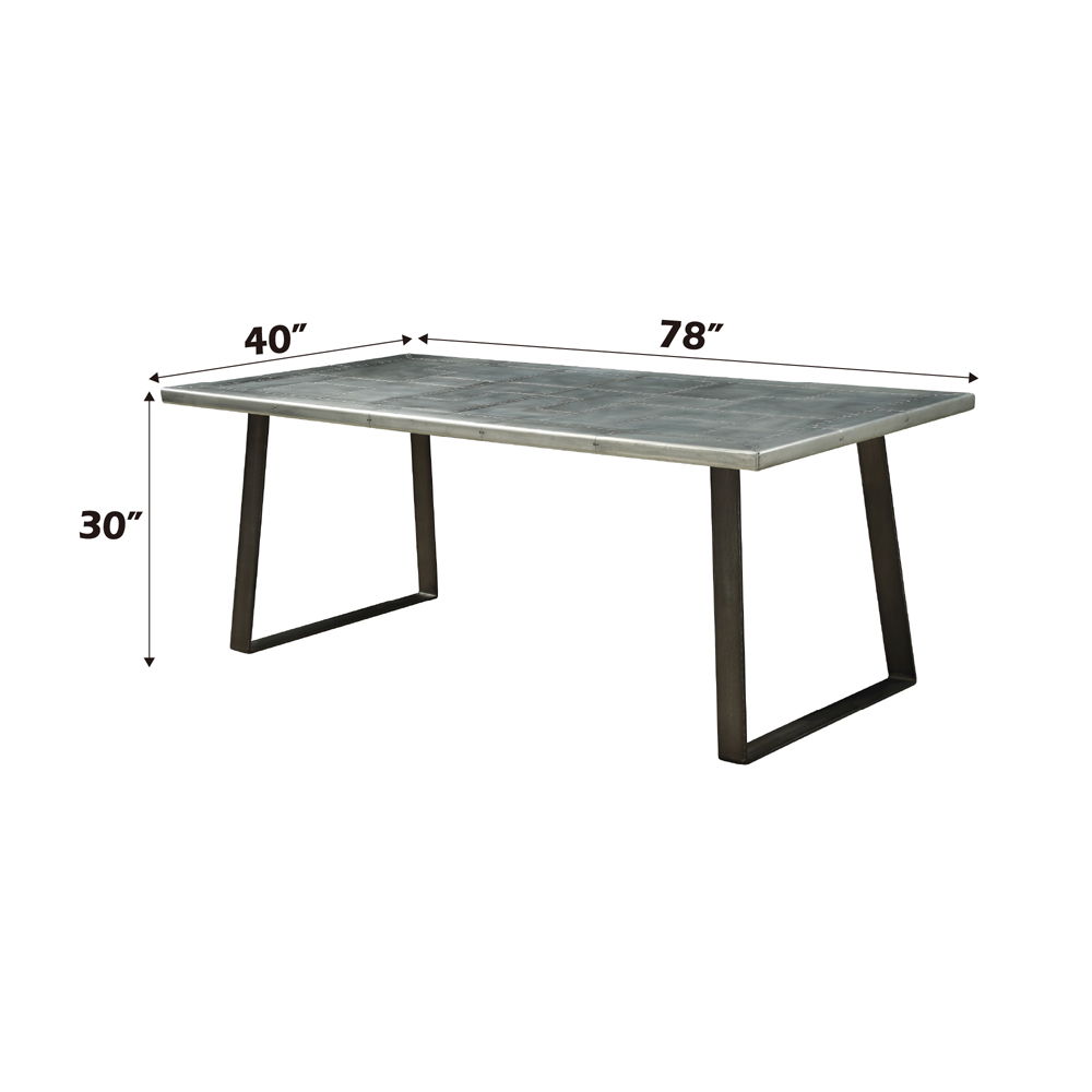 Kaylia - Dining Table - Aluminum & Gunmetal, silver, view 5