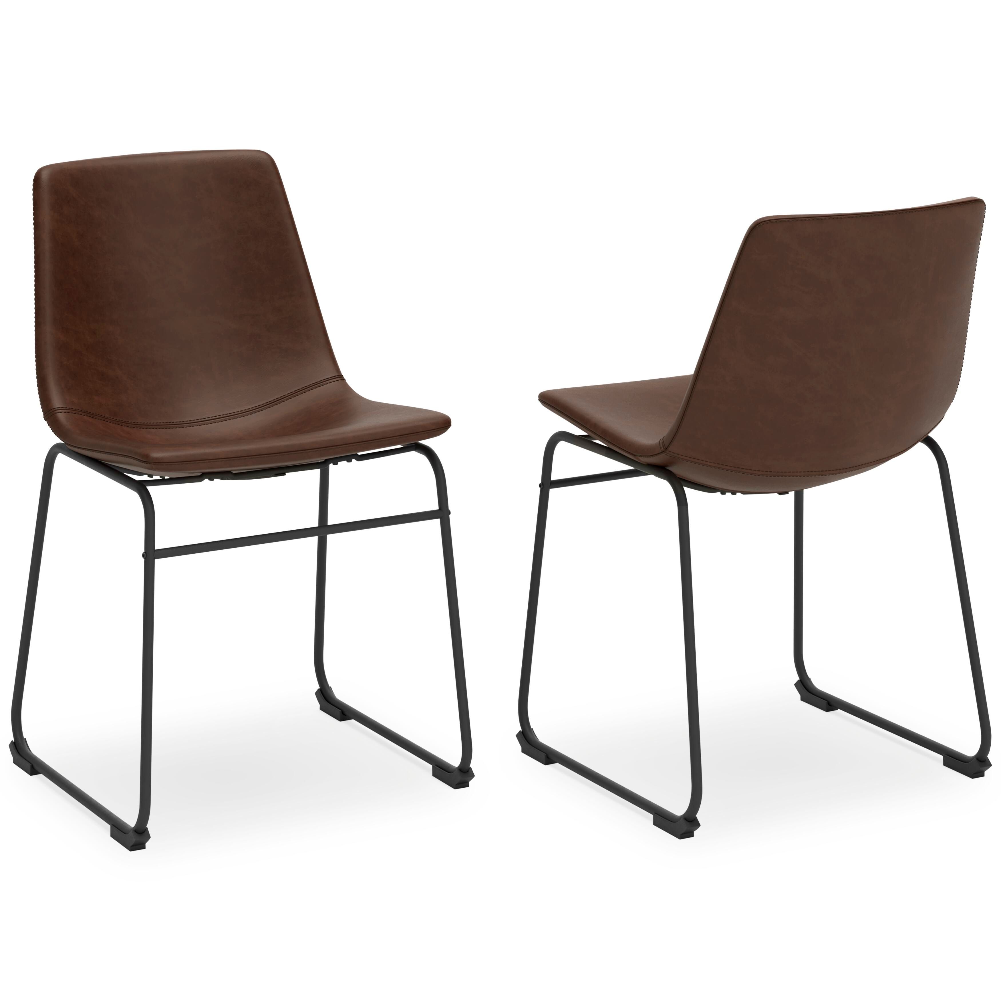 Centiar – Dining UPH Side Chair (Set of 2) – Brown / Black
