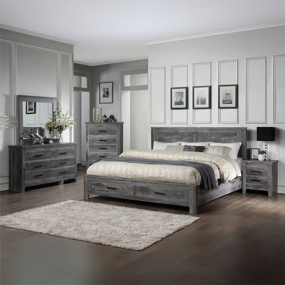 Vidalia - Dresser - Rustic Gray Oak, dark gray, view 4