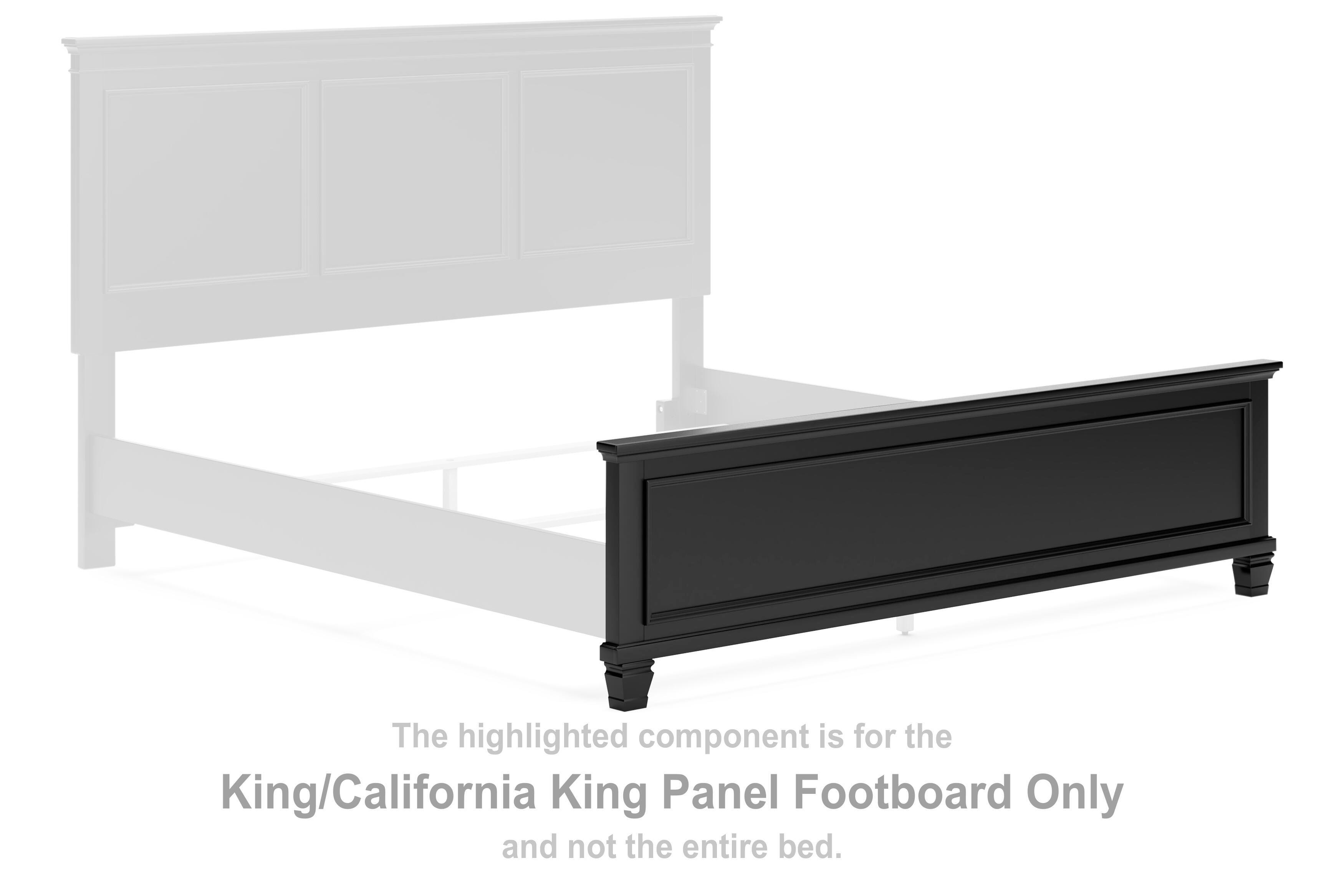 Lanolee – King/Cal King Panel Footboard – Black