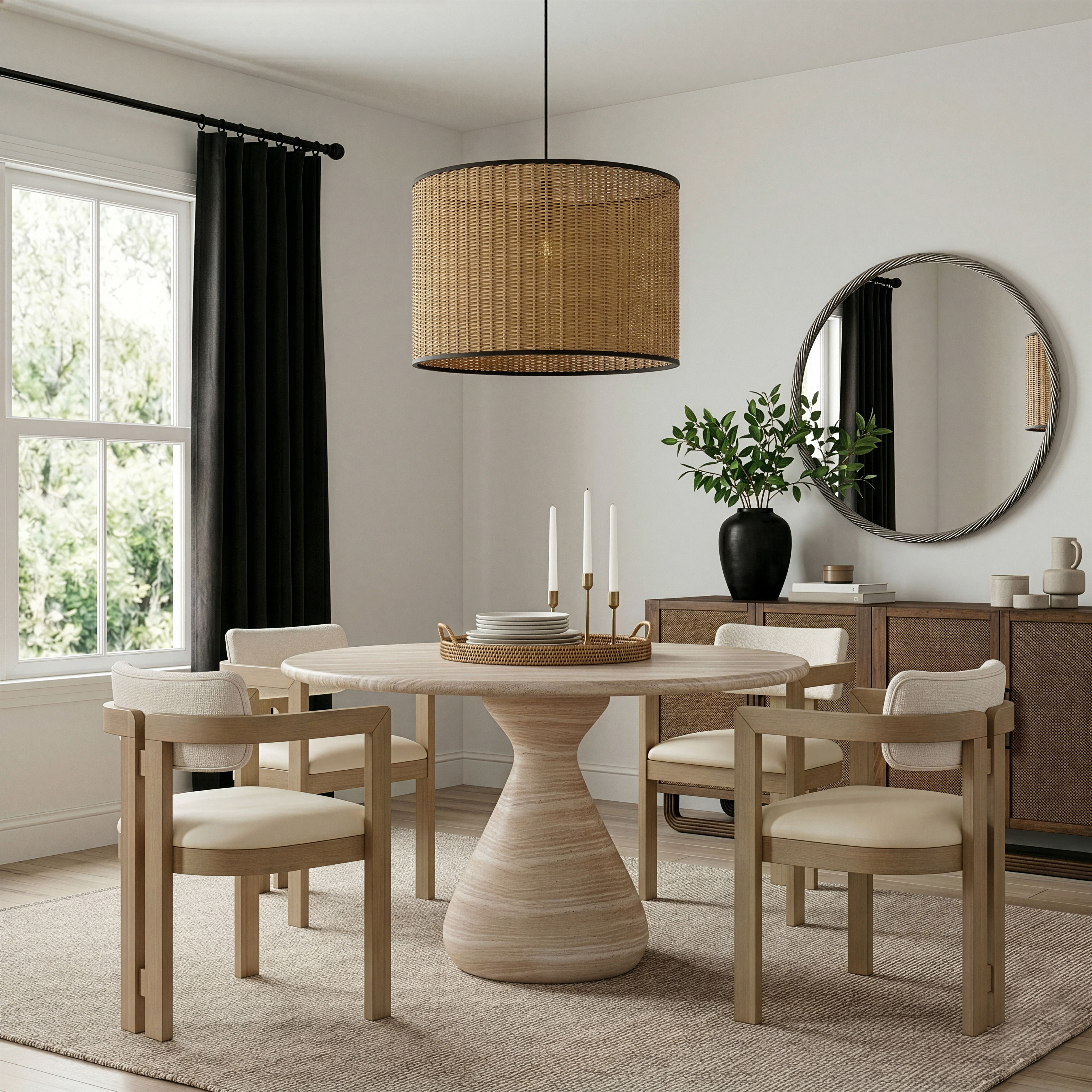 Sano - 48'' Indoor/Outdoor Dining Table - Travertine