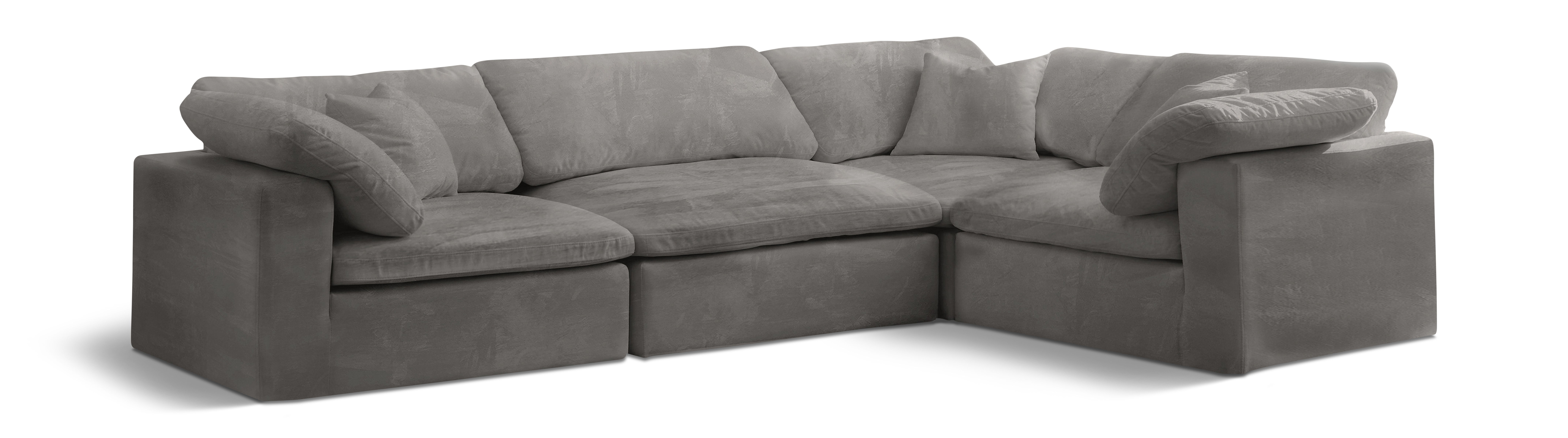 Cozy - 4 Piece Modular Corner Sectional - Gray