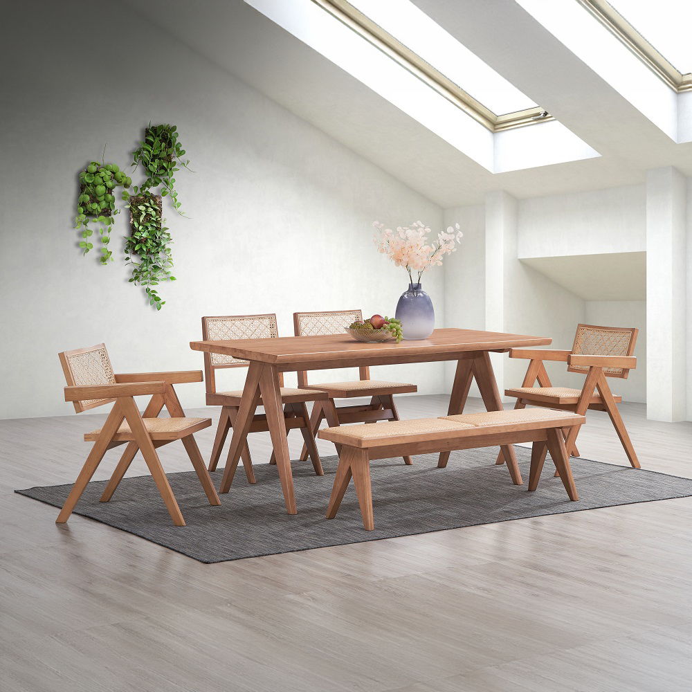 Velentina - Side Chair (Set of 2) - Rattan & Natural, light brown, view 5