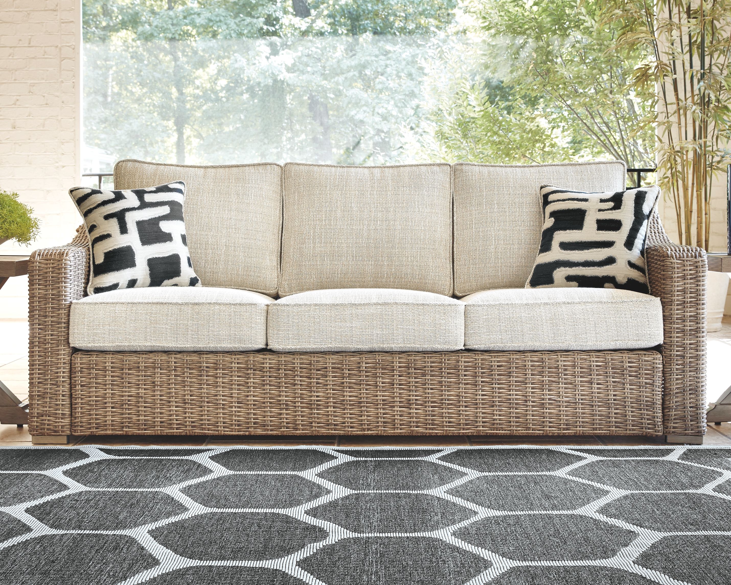 Beachcroft - Sofa with Cushion - Beige