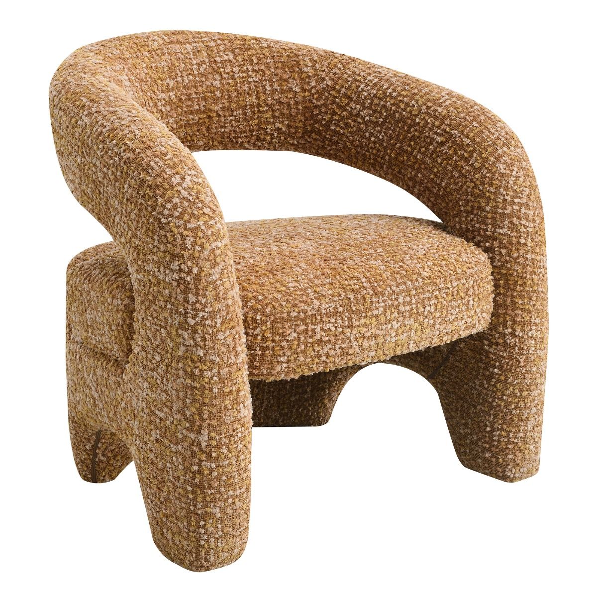 Pelia - Accent Chair - Orange Tweed, orange, view 2