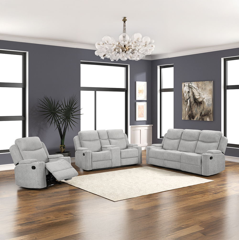 Galya - Motion Sofa - Light Gray Chenille, light gray