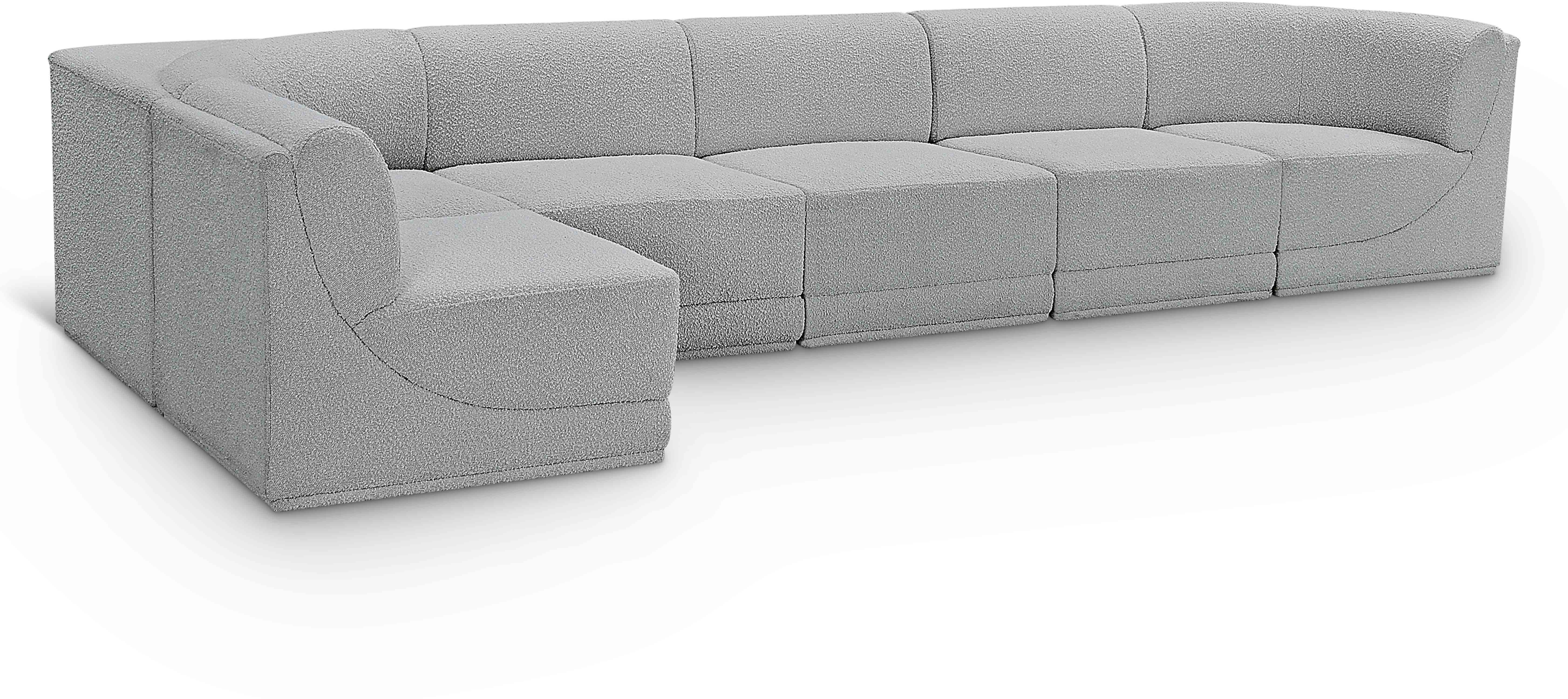Ollie - 6 Piece Modular Sectional - Gray