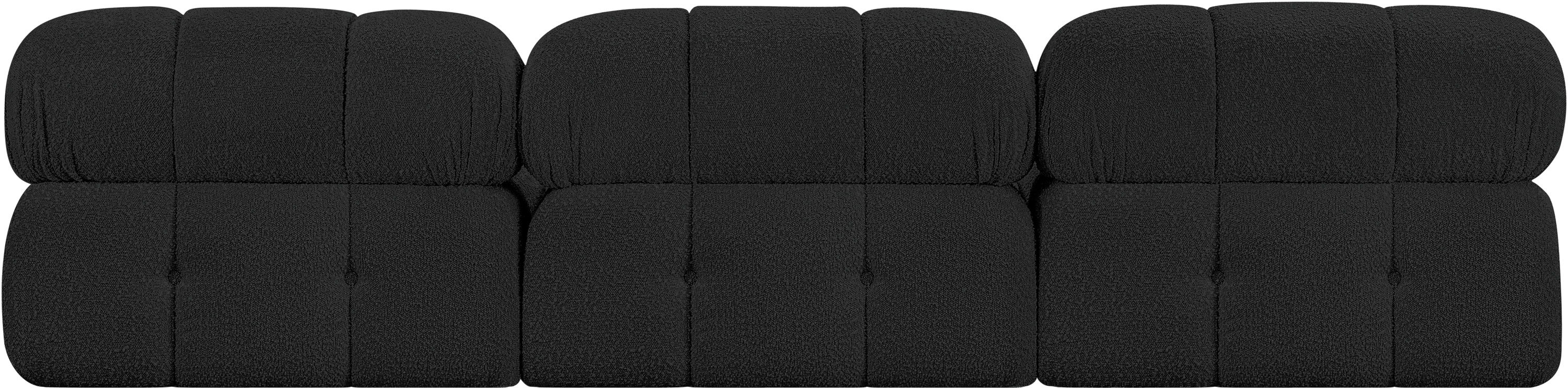 Ames - 3 Piece Modular Armless Sofa - Black