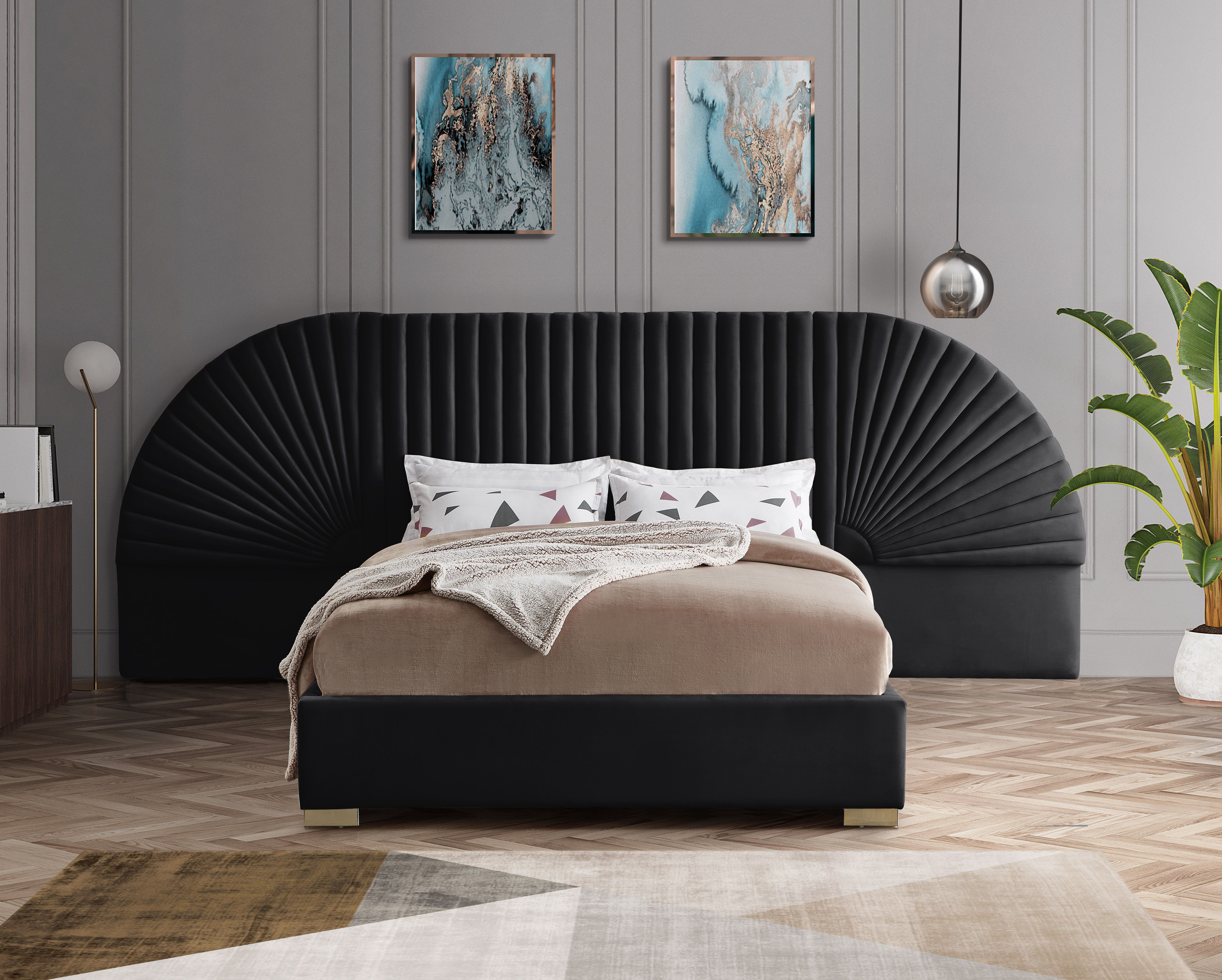 Cleo - King Bed - Black