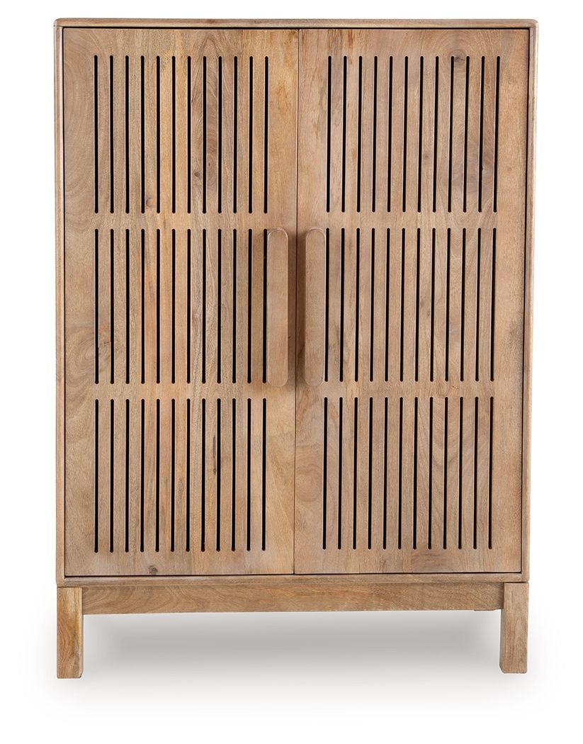Ashley Furniture Pellamour - Bar Cabinet - Natural Brown - Image 4