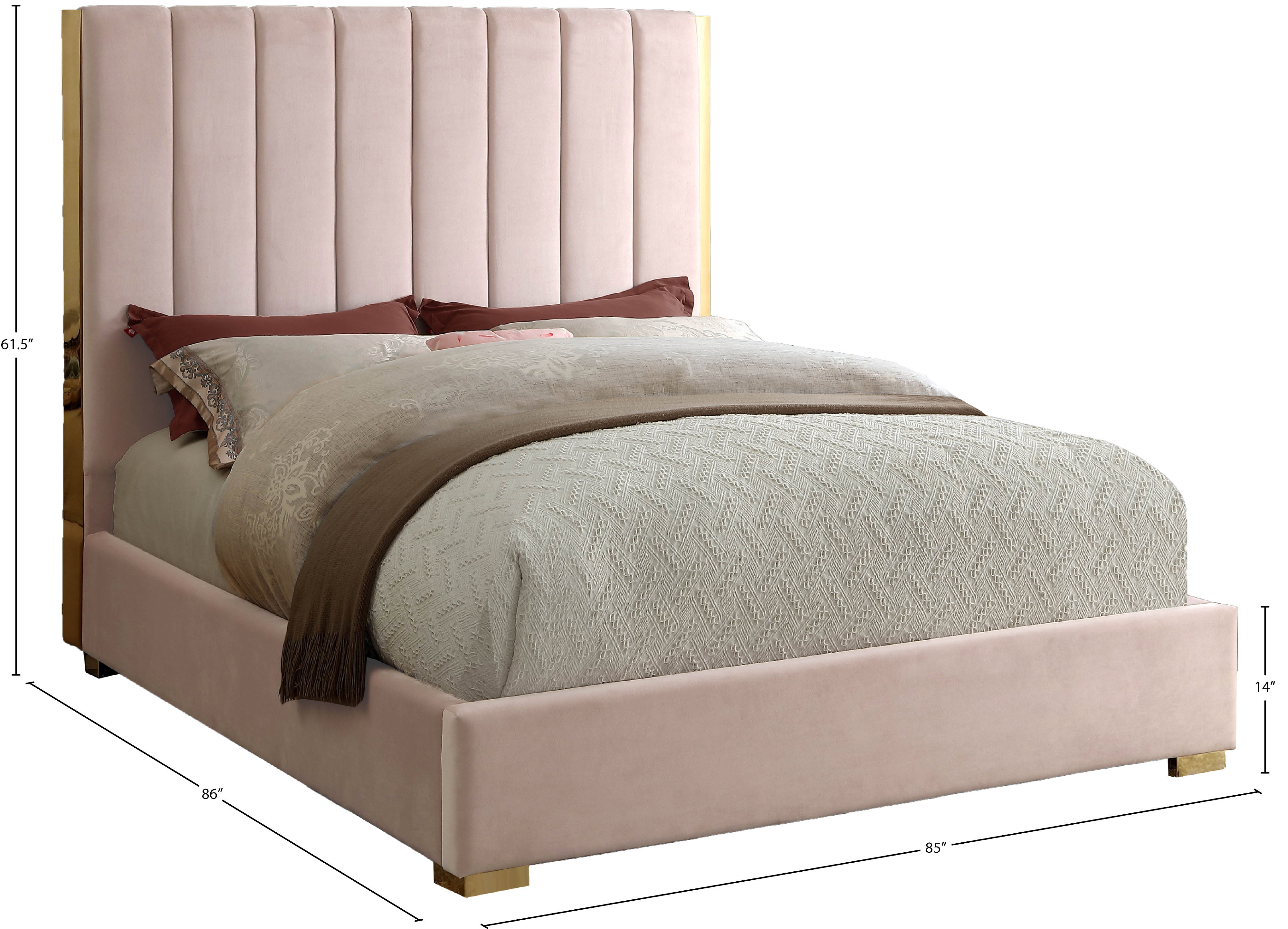 Becca - King Bed - Pink