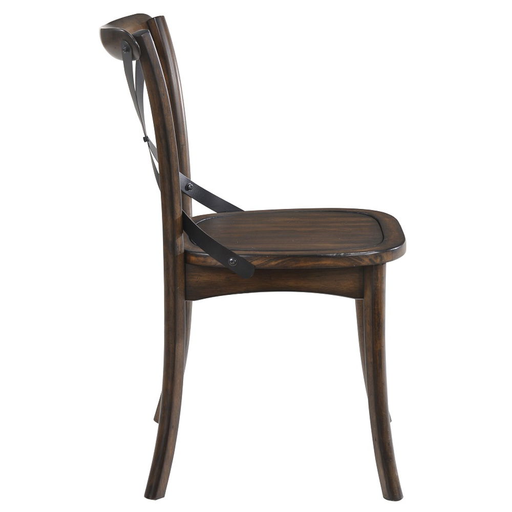 Kaelyn - Side Chair (Set of 2) - Dark Oak & Black Metal, black, view 3