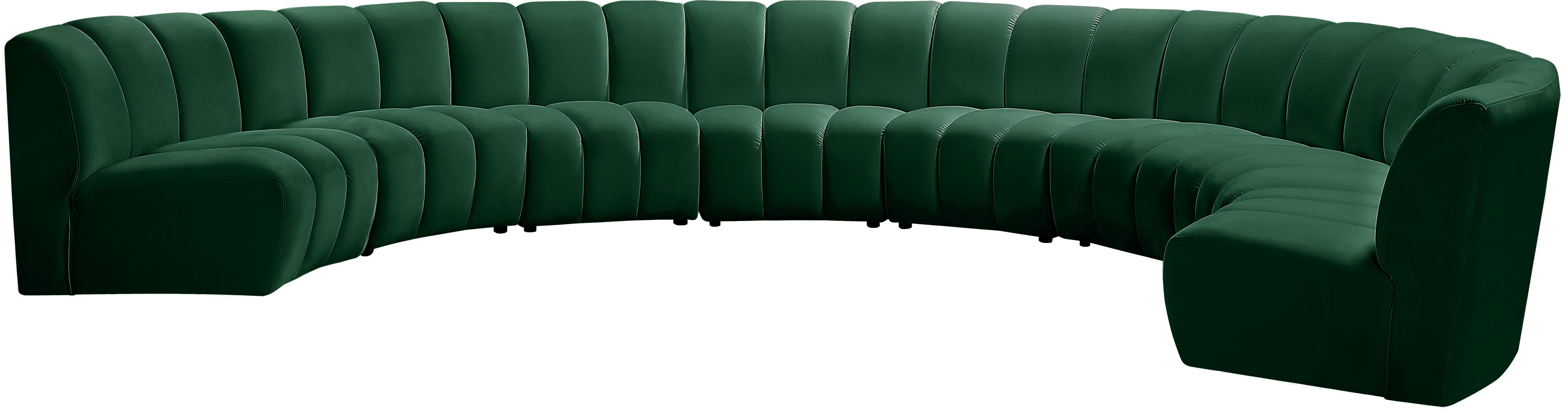 Infinity - 8 Piece Fabric Modular Sectional - Green