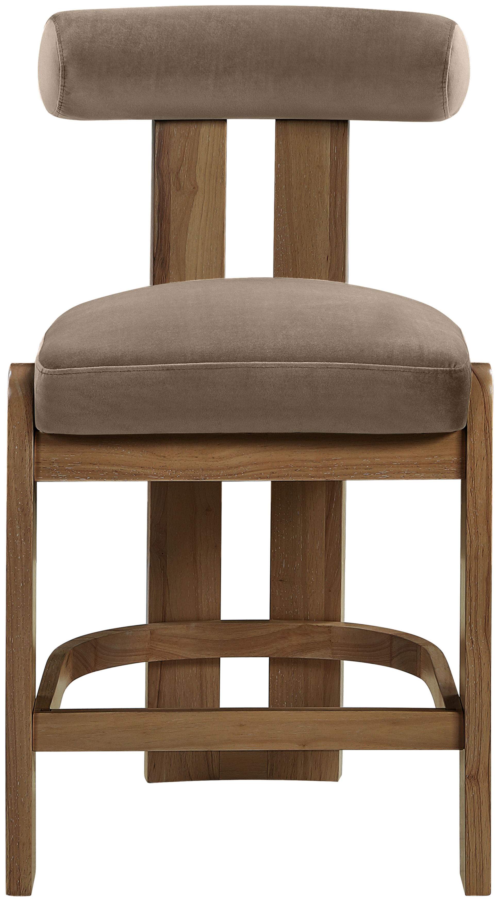 Arienzo - Velvet Upholstered Counter Stool (Set of 2) - Taupe