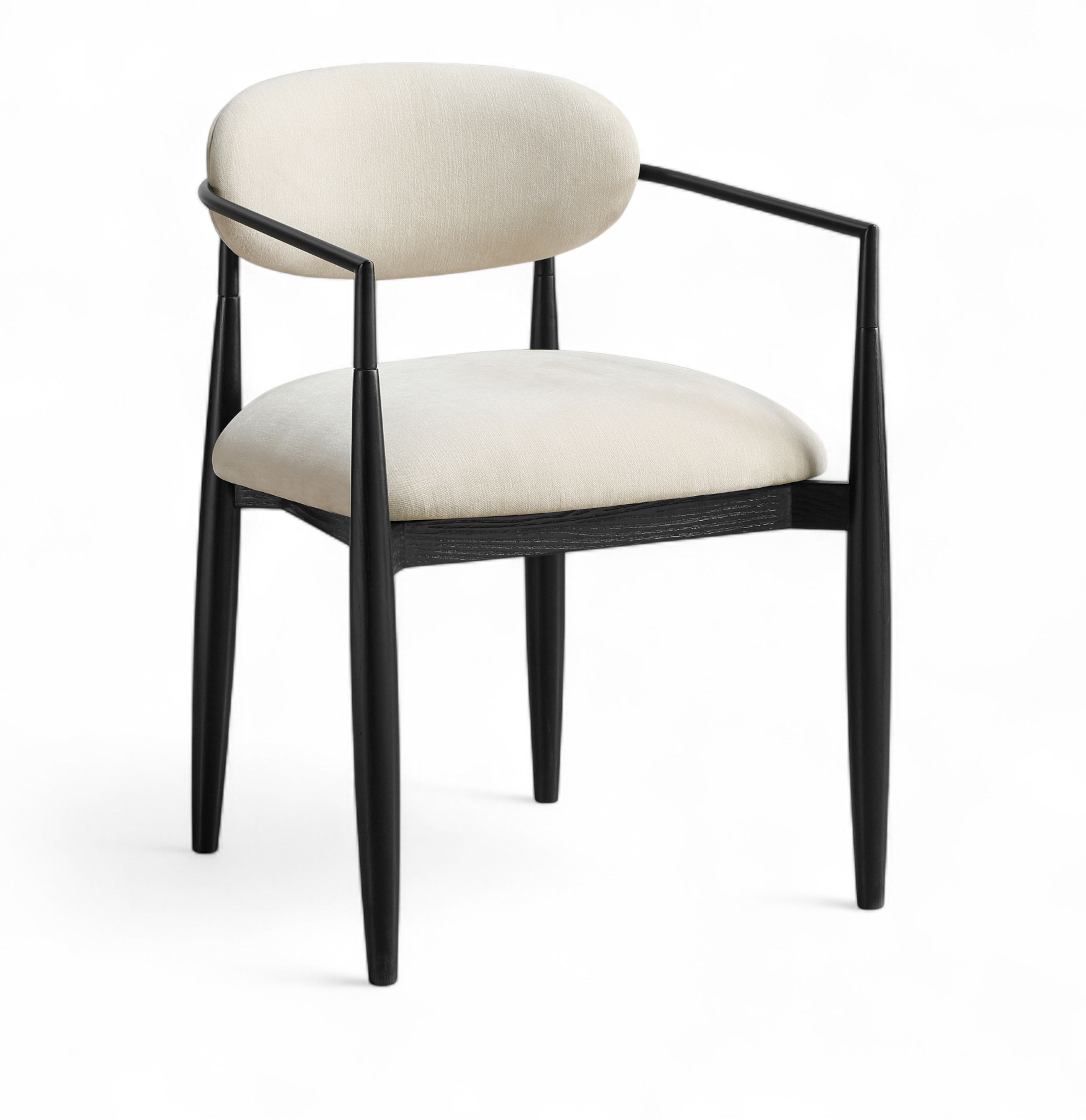 Riccio - Performance Fabric Upholstered Dining Arm Chair (Set of 2) - Beige