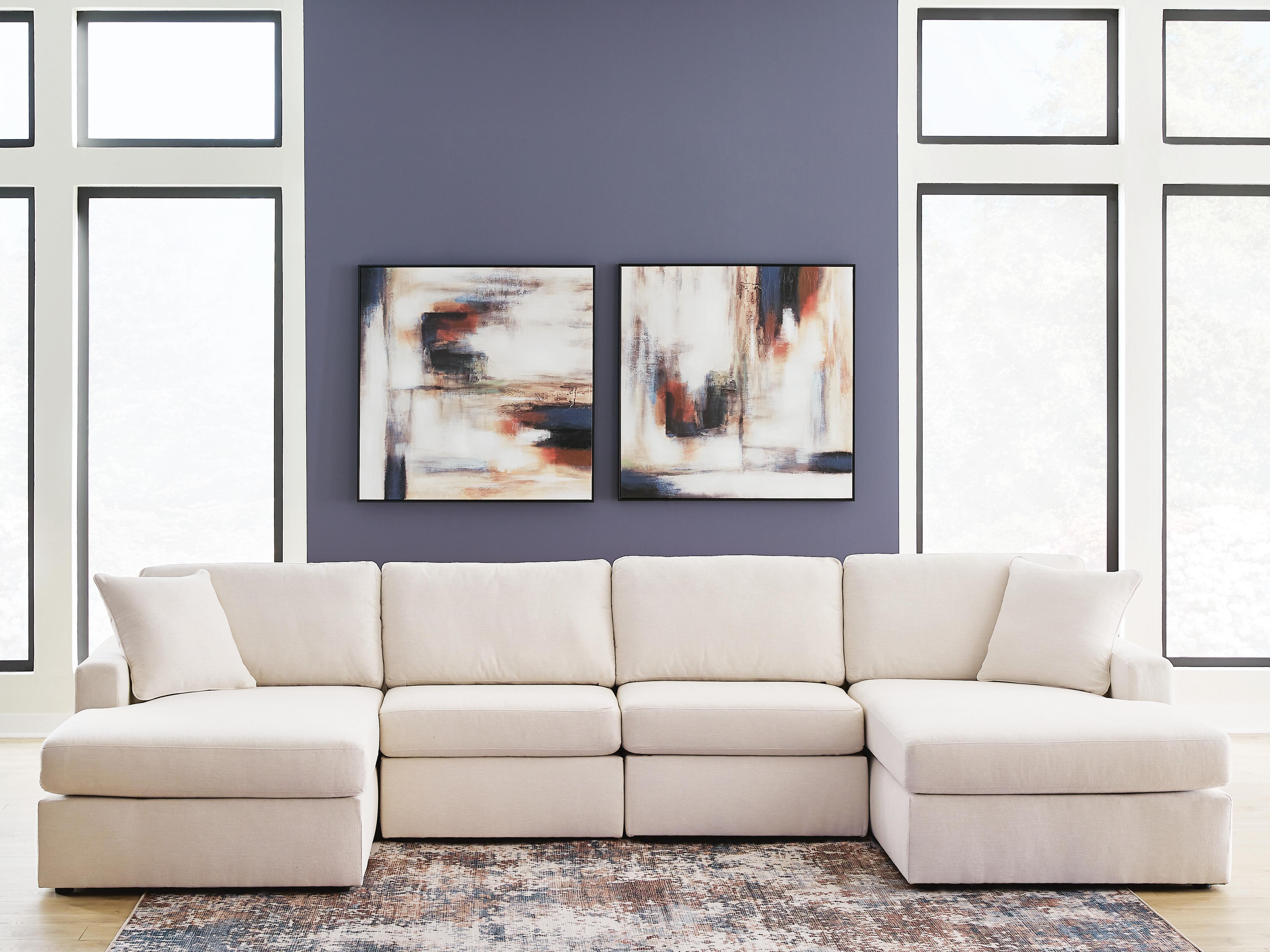 Modmax - 4-Piece Double Chaise Sectional - Oyster