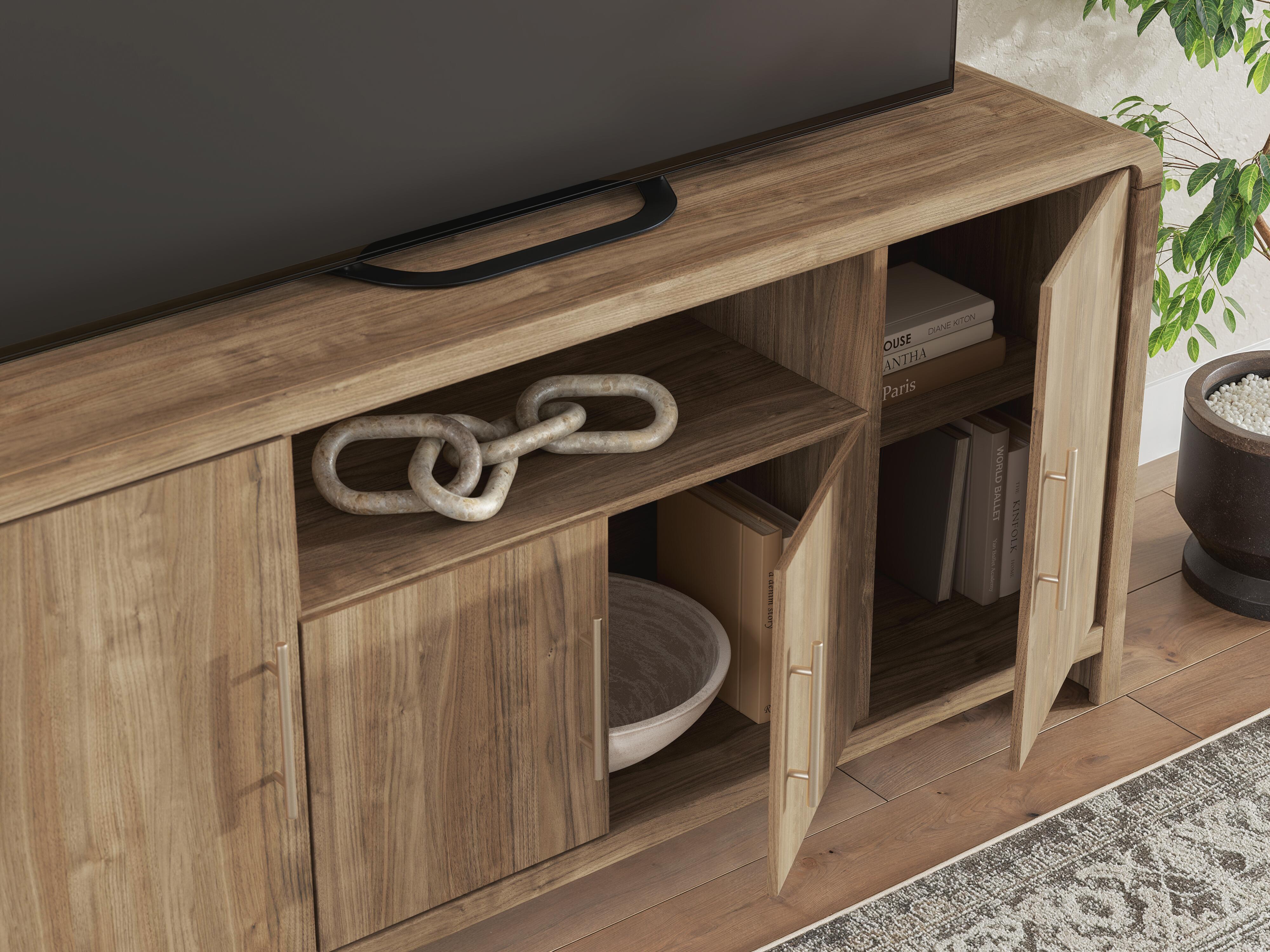 Ashley Furniture Dovander - Extra Large TV Stand - Brown - Image 10