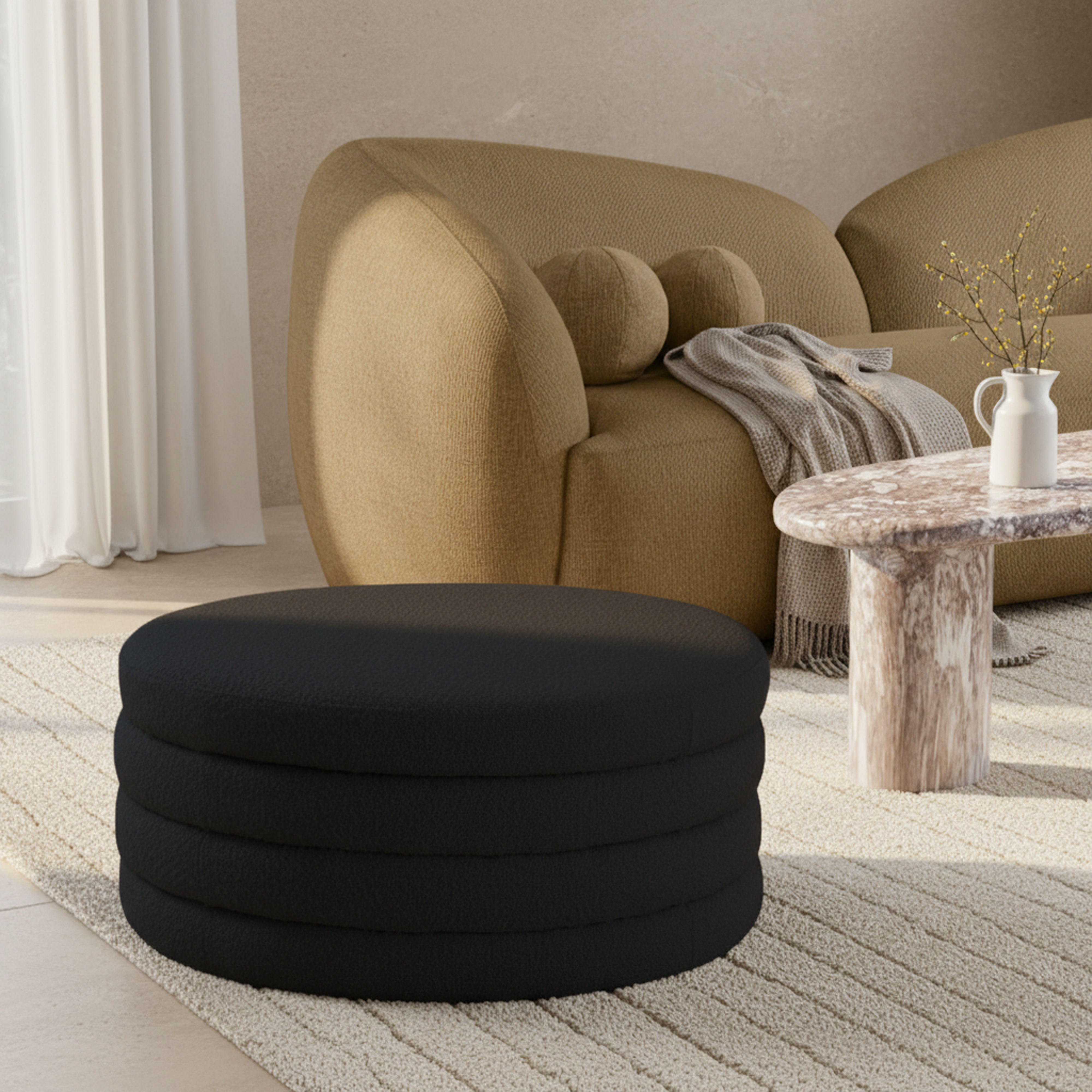 Aphia - Ottoman / Coffee Table - Black