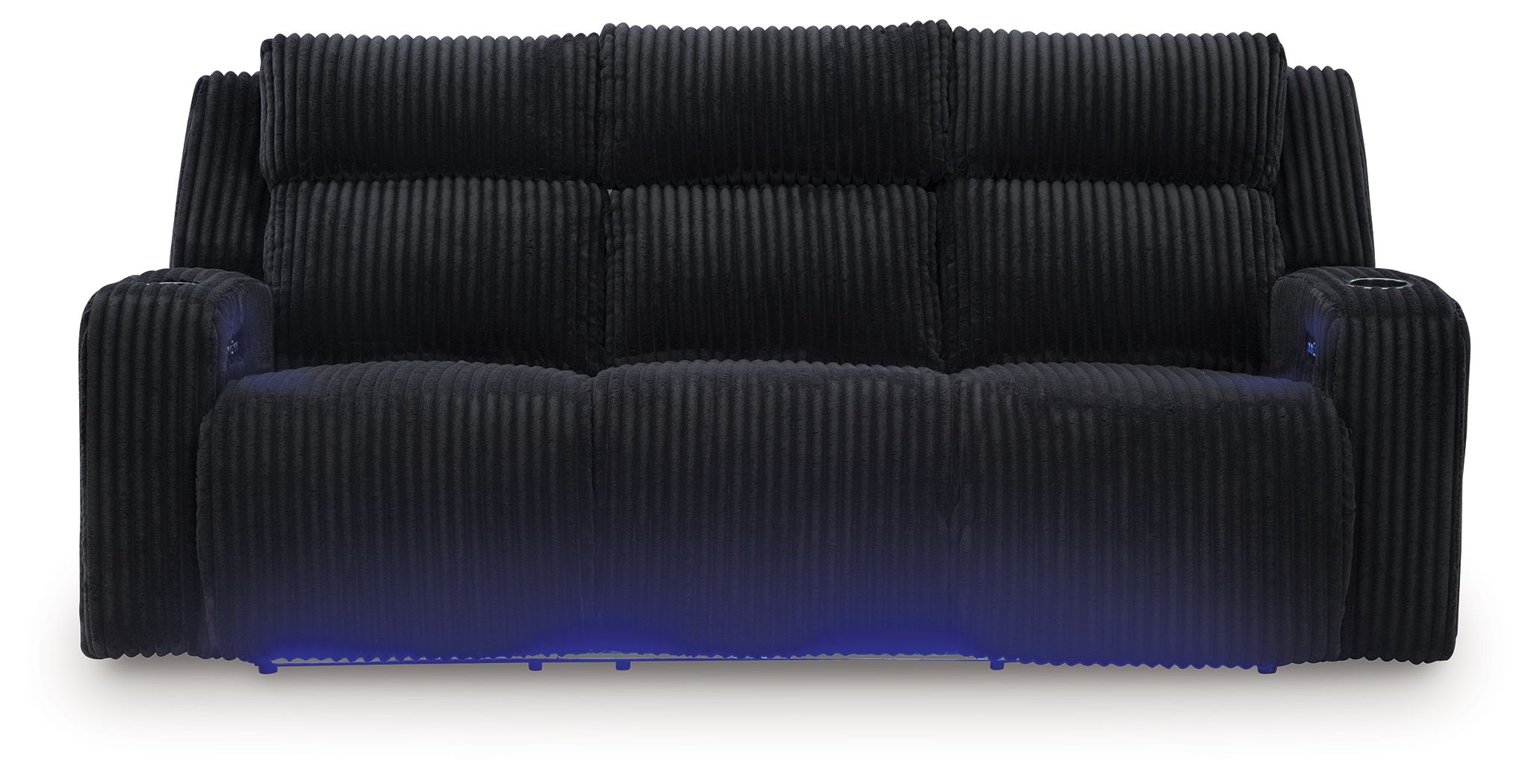 Ashley Furniture Forest Lake - Power Reclining Sofa With Adj Headrest - Black - Image 4