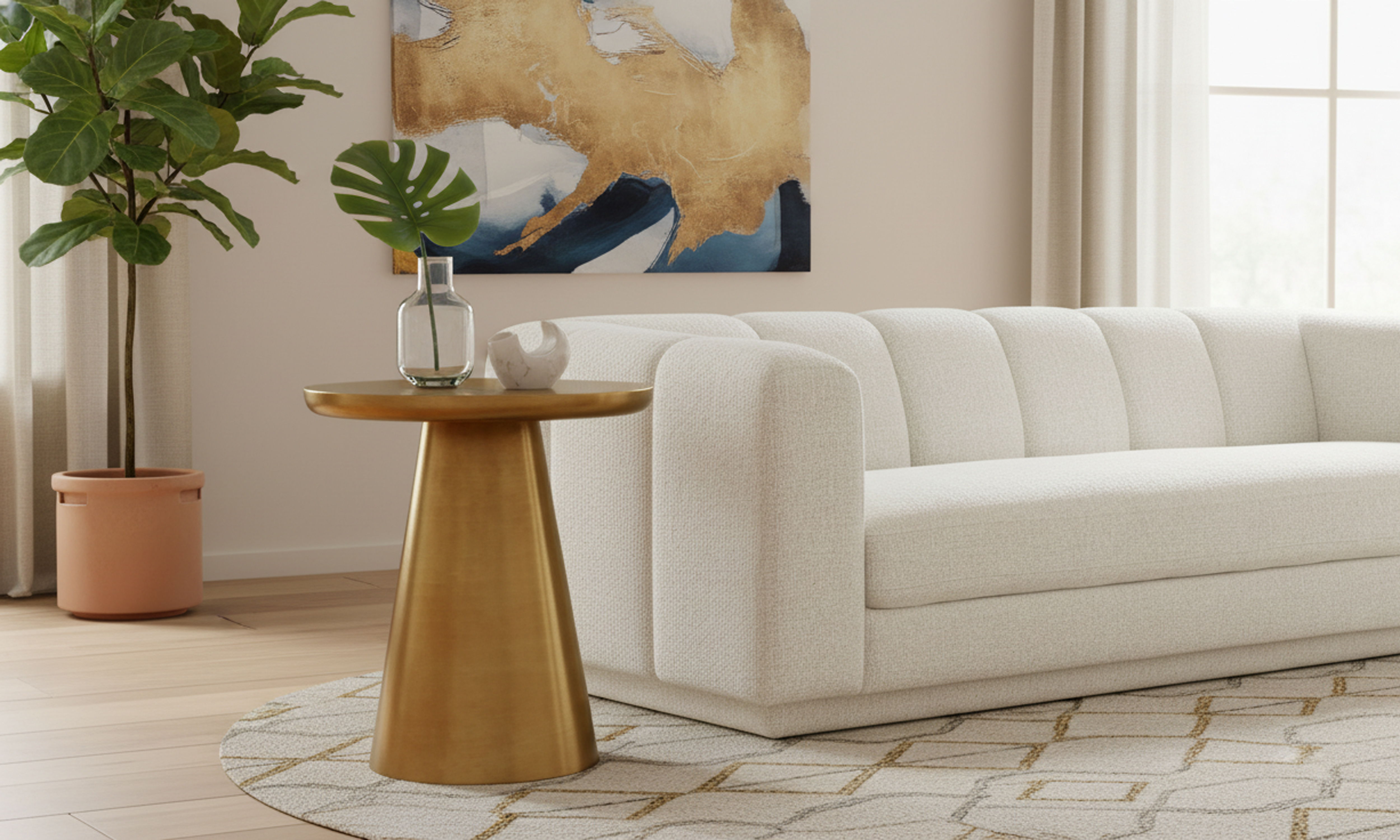 Martini - End Table - Gold