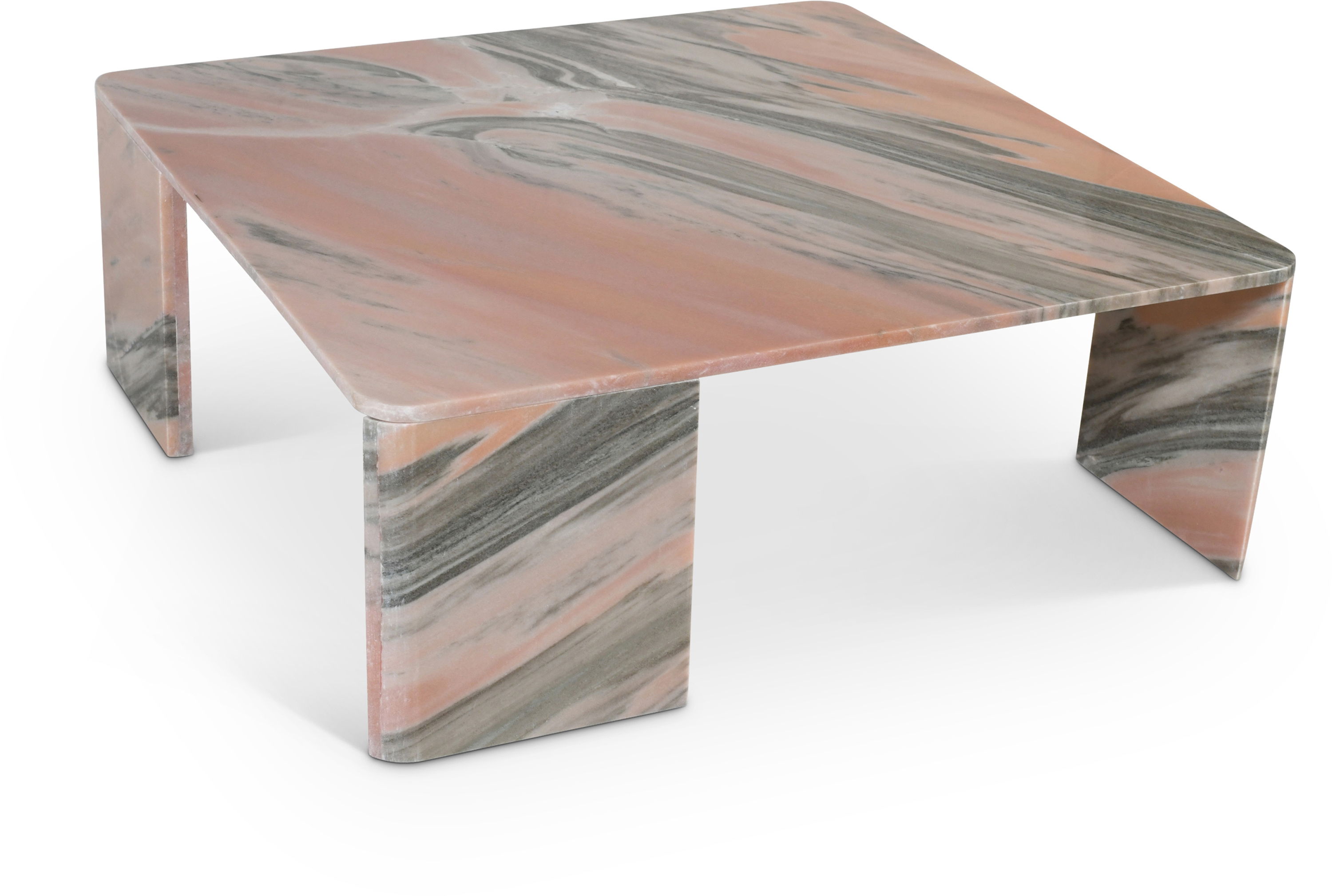 Livorno - Coffee Table - Pink / Light Gray