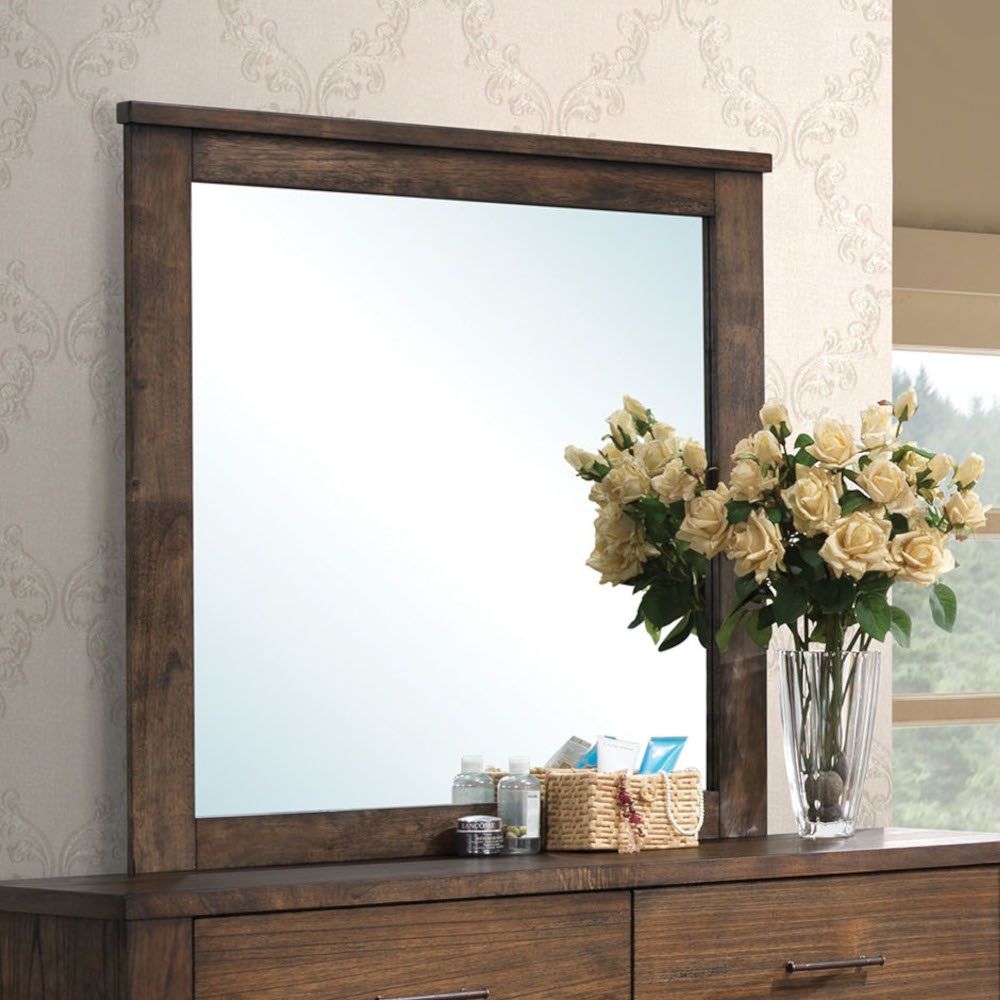 Merrilee - Mirror - Oak, light brown