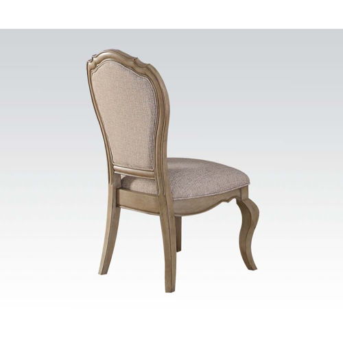 Chelmsford - Side Chair (Set of 2) - Beige Fabric & Antique Taupe, beige