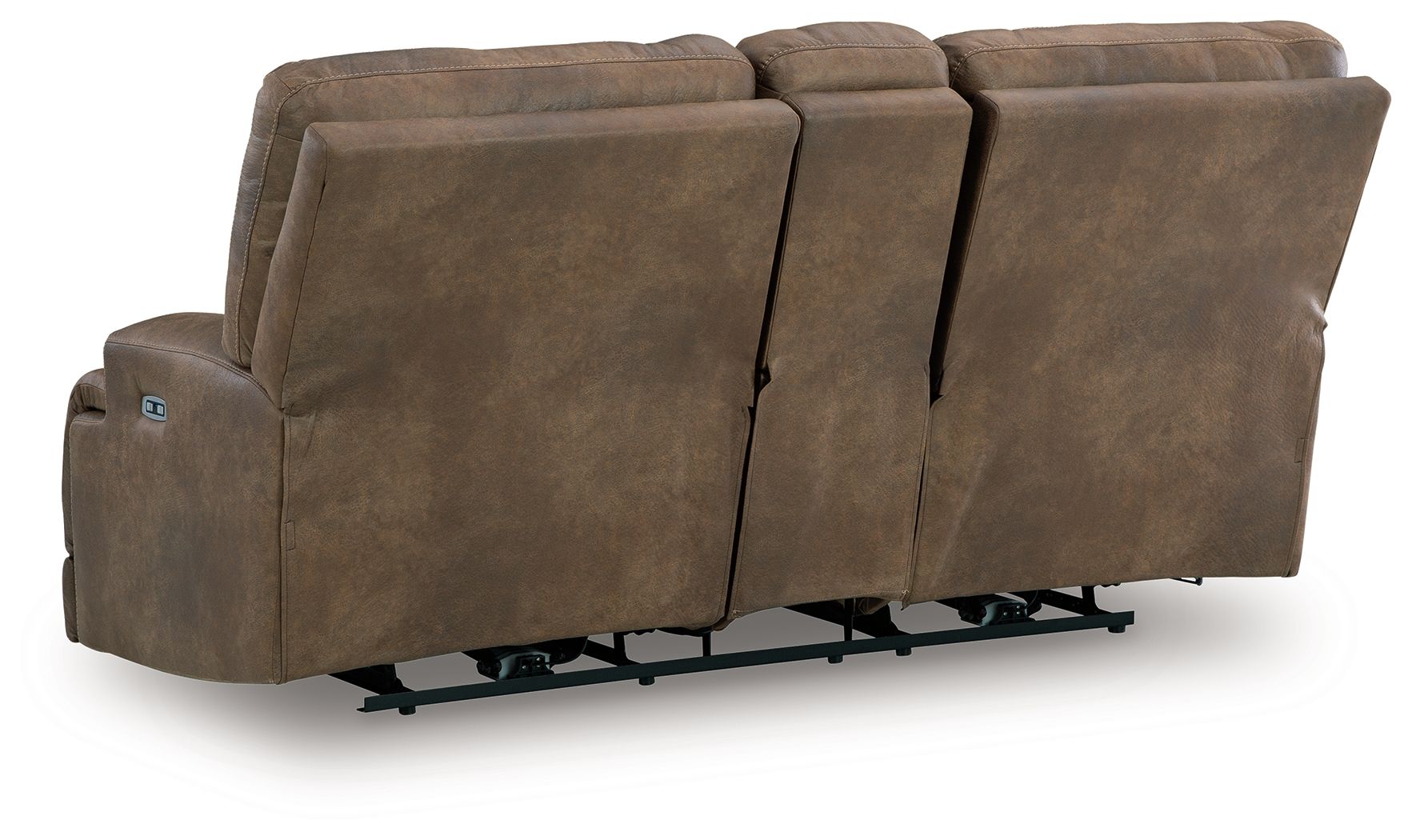 Ashley Furniture Beckley Place - Power Reclining Loveseat With Console / Adjustable Headrest - Earth - Image 5
