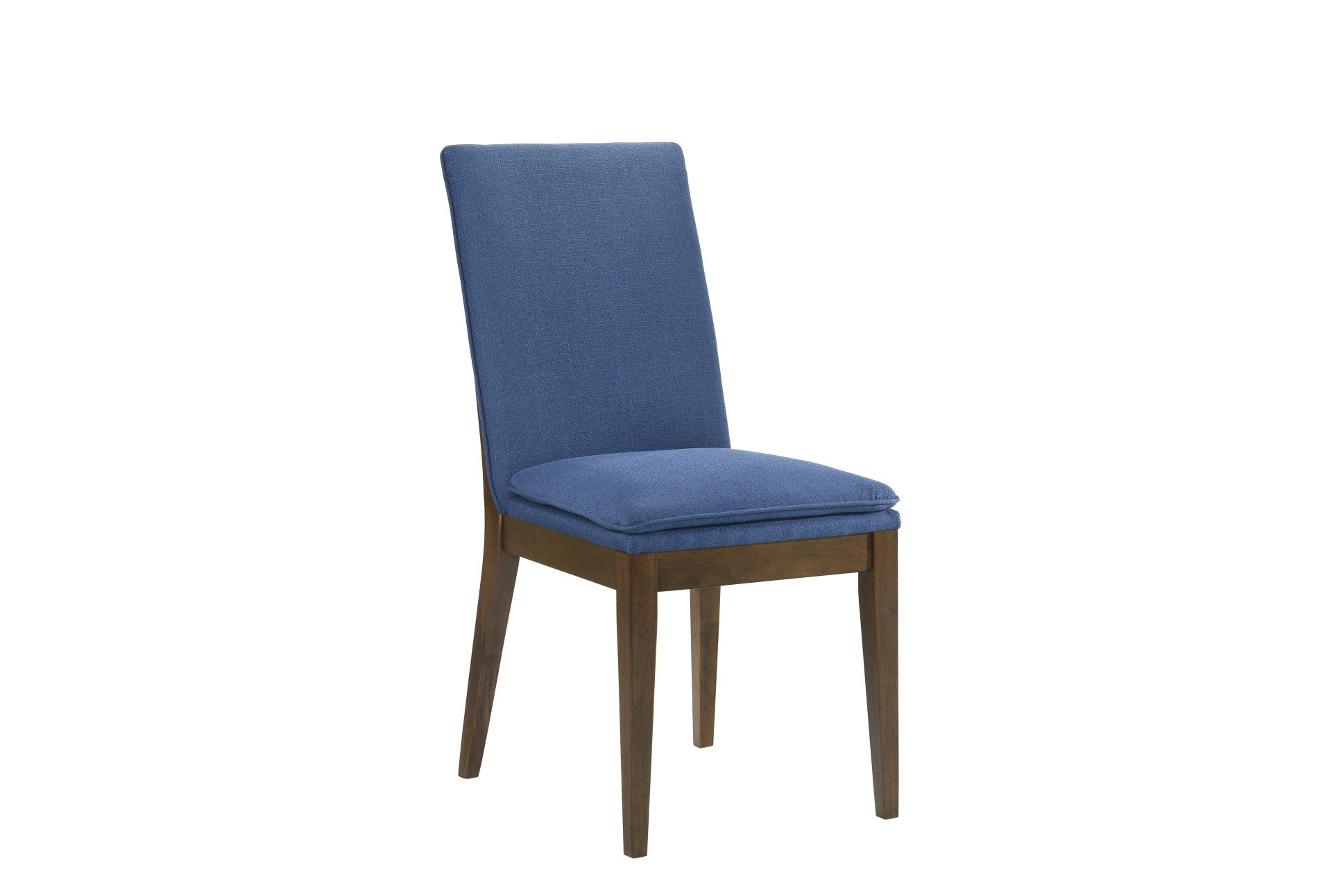 Maggie - Dining Chair With Cushion (Set of 2) - Blue / Walnut