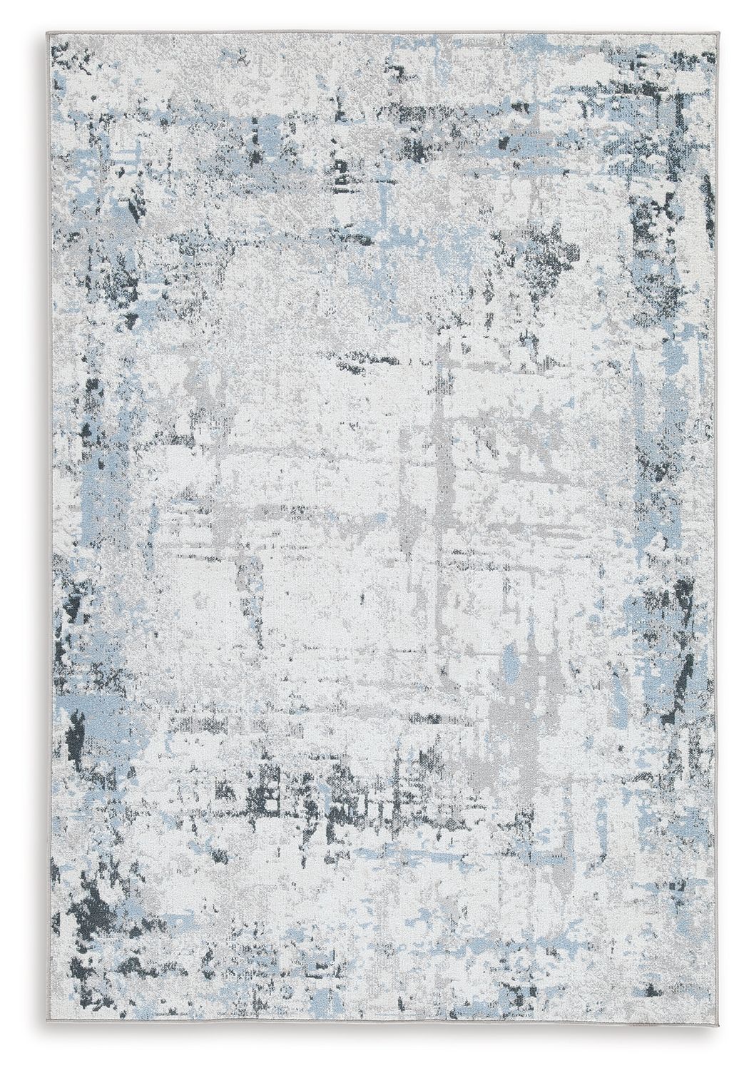 Emertonly - 8' x 10' Washable Rug - Blue / White / Gray