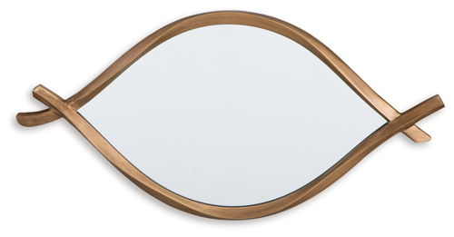 Bartner - Accent Mirror - Antique Gold Finish, gold
