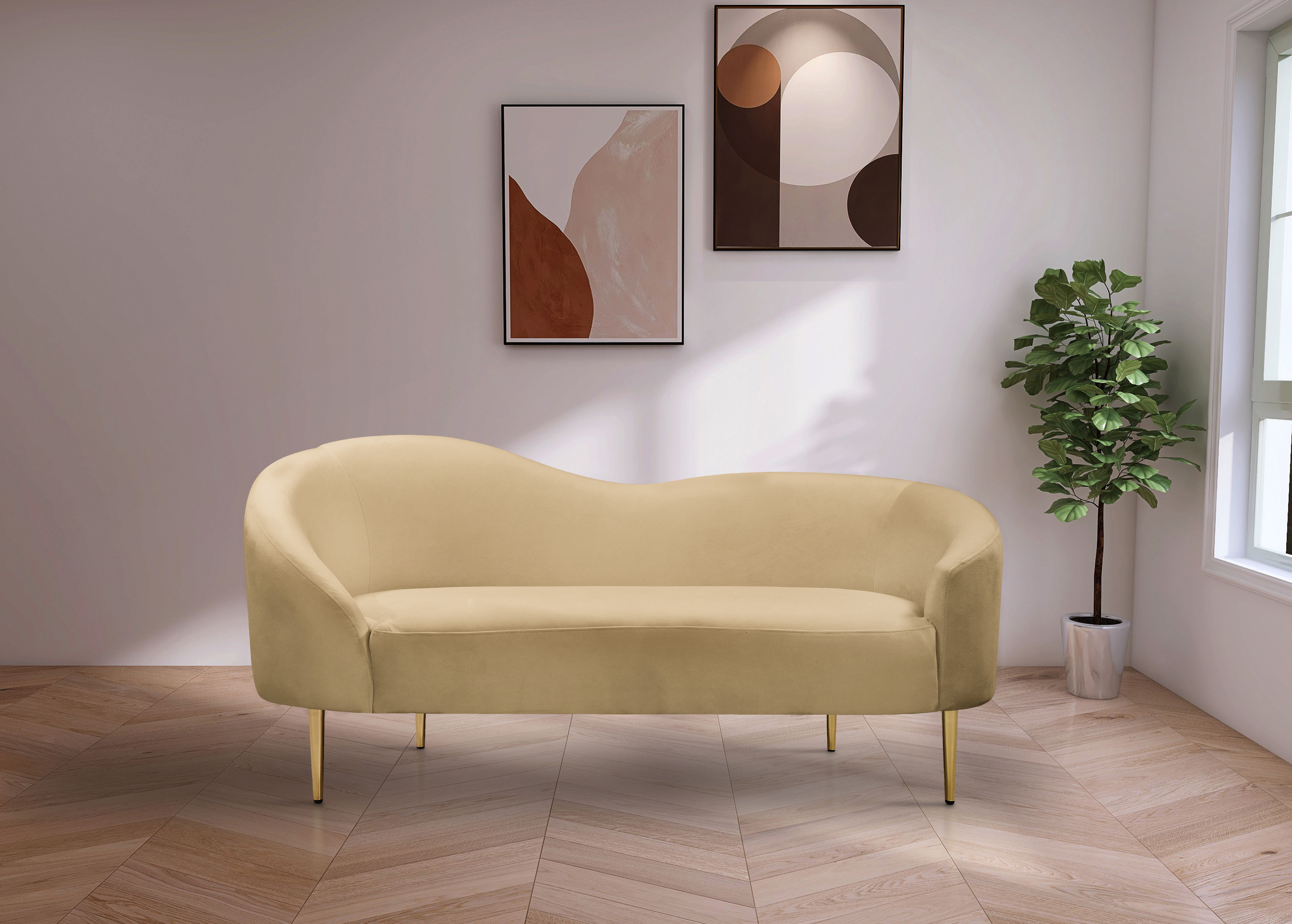 Ritz - Loveseat - Camel