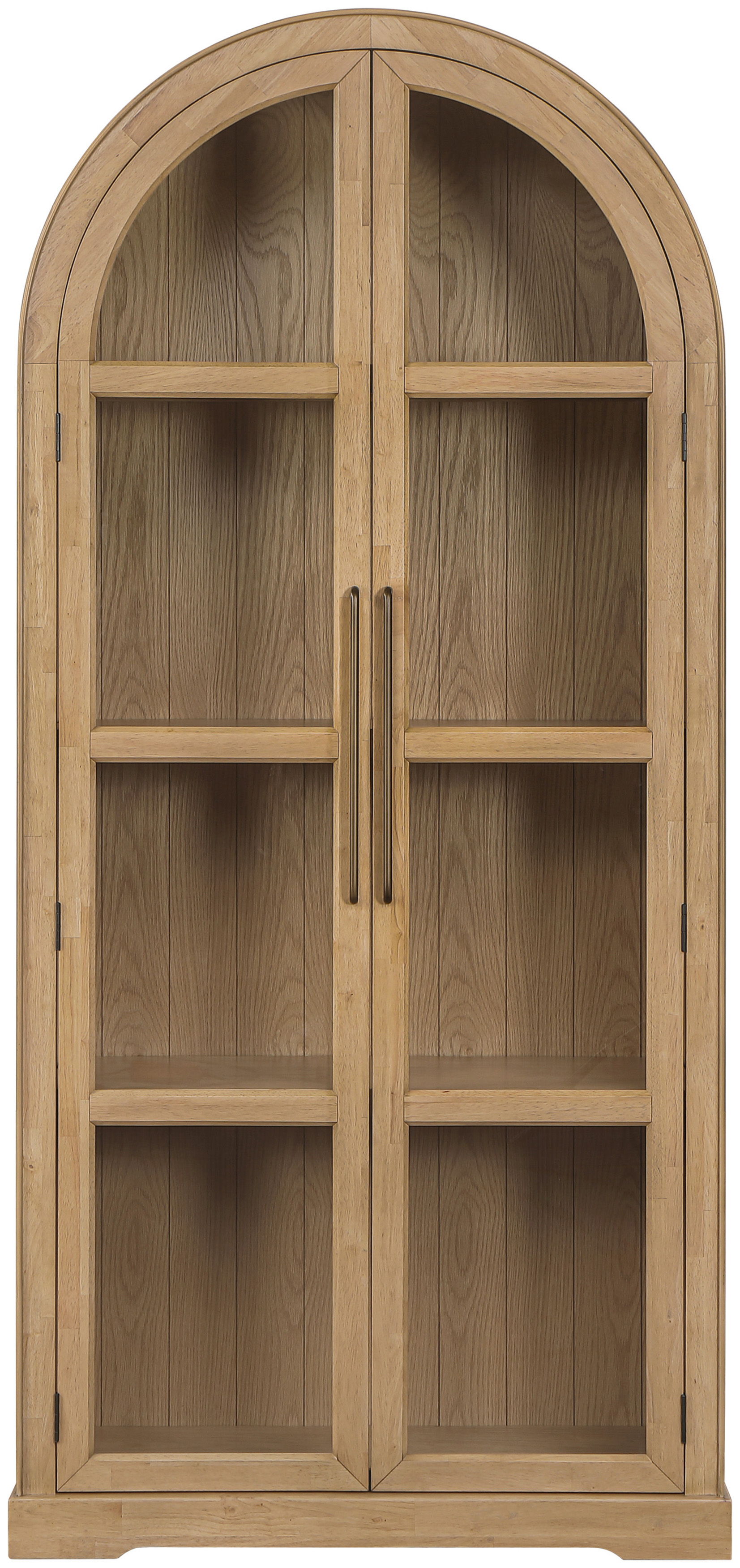 Corva - Solid Wood, Oak Veneer And Stainless Steel Storage Cabinet - Natural