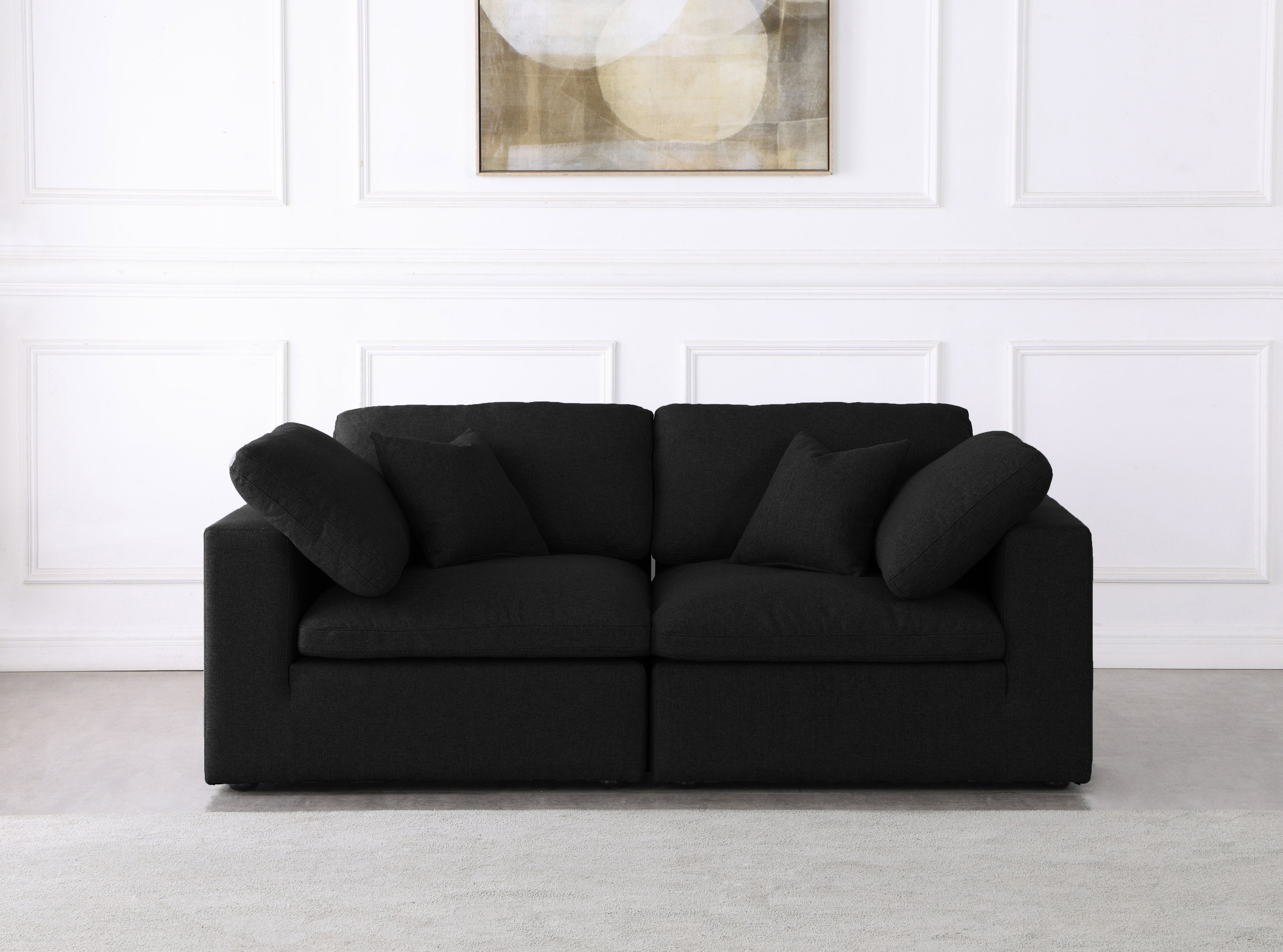 Serene - 2 Piece Modular Sofa - Black