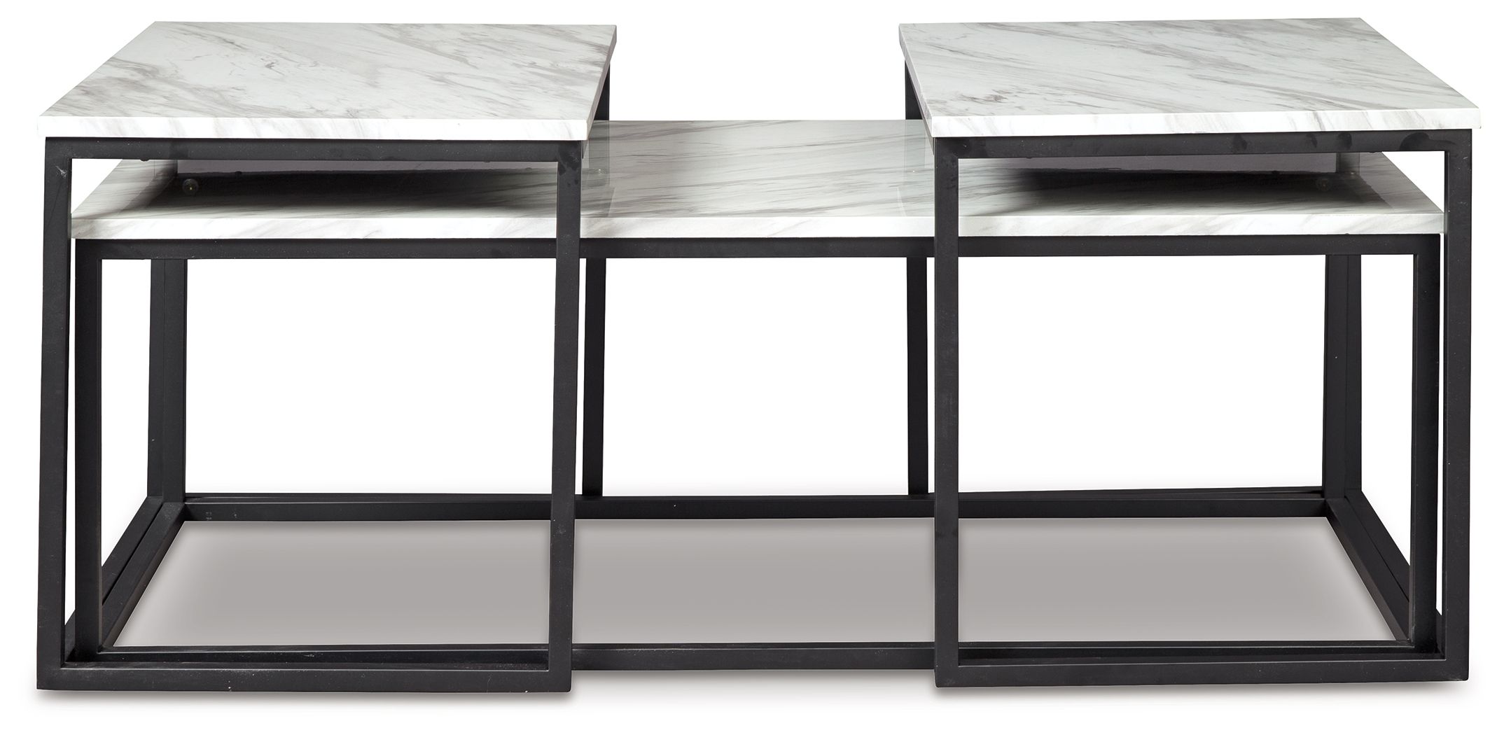 Ashley Furniture Donnesta - Occasional Table Set (Set of 3) - Gray / Black - Image 4