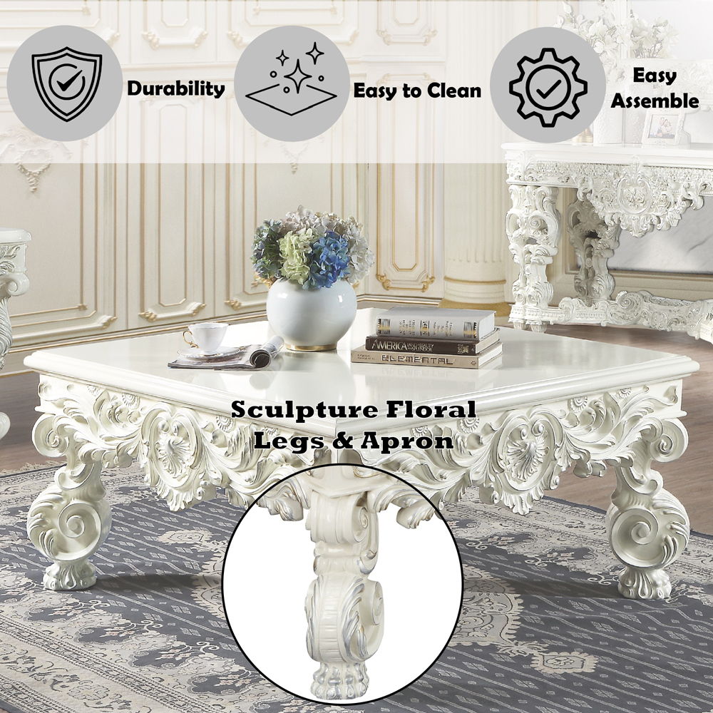 Adara - Coffee Table - Antique White, beige, view 6