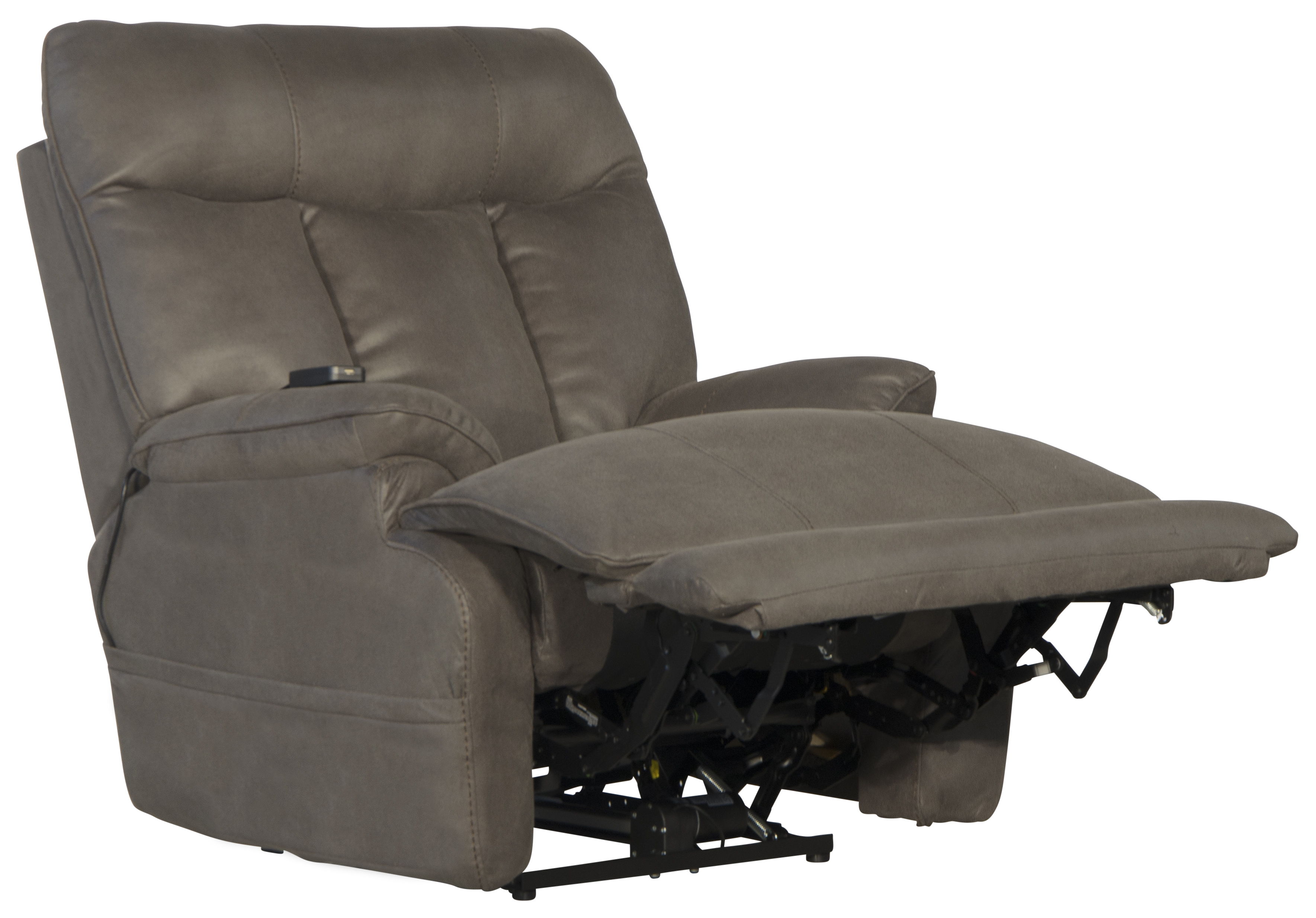 Anders - Power Headrest/Lumbar Power Lay Flat Reclining With Heat & Massage & Extended Ottoman - Charcoal