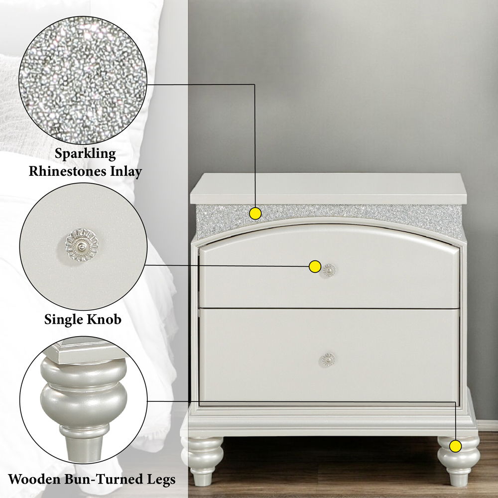 Maverick - Nightstand - Platinum, silver, view 6