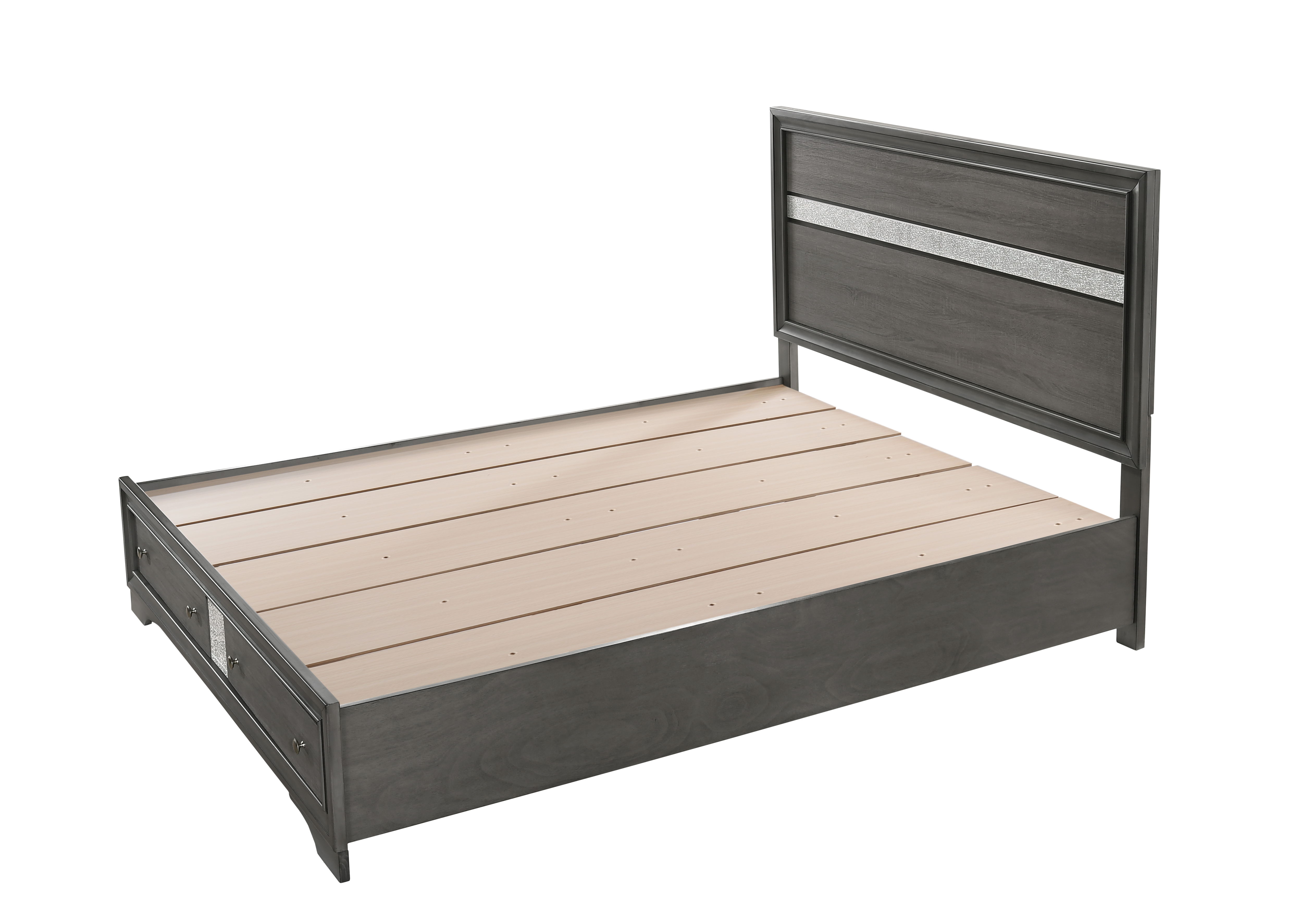 Regata - King Footboard With 2 Drawers - Gray Image