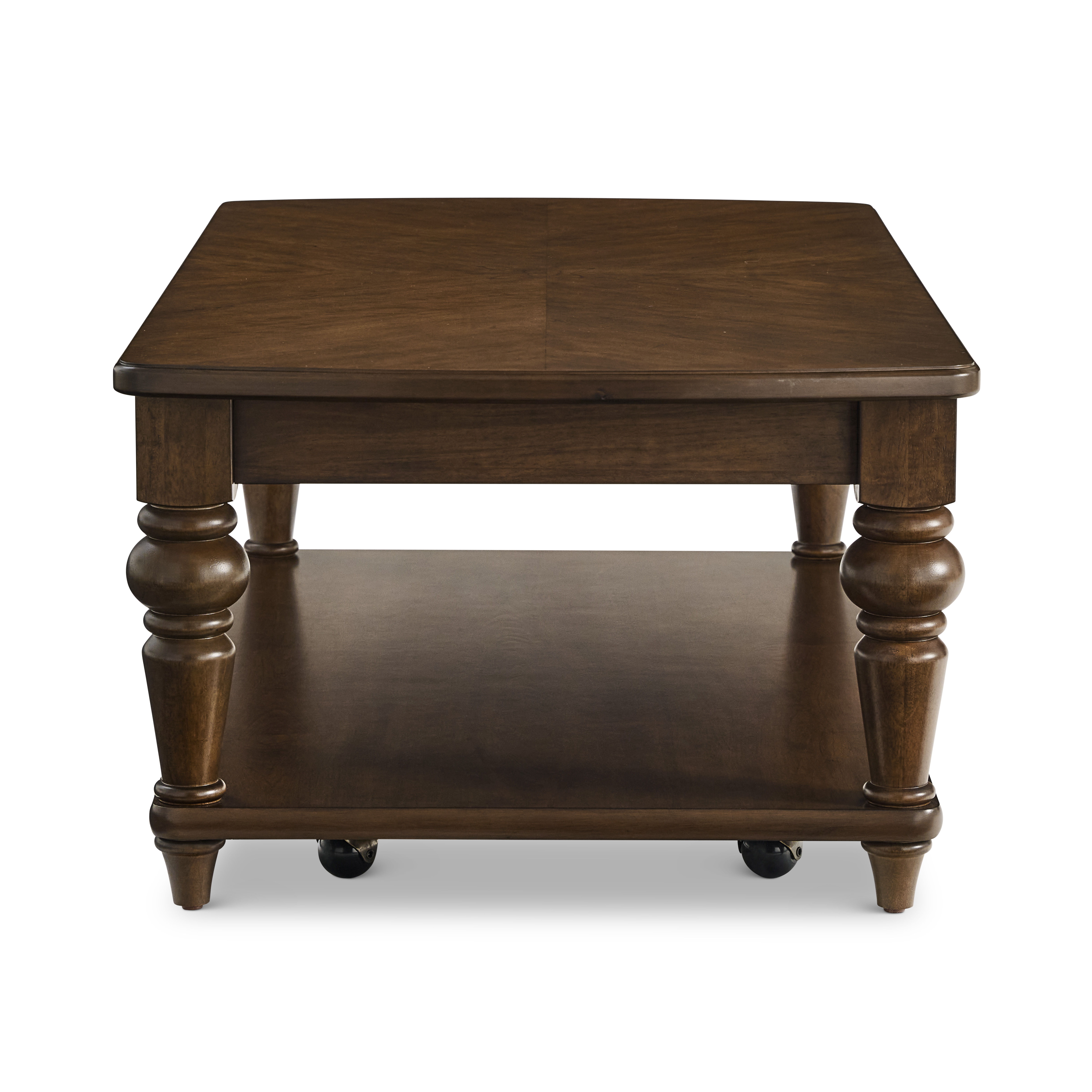 Bellevue - Rectangular Coffee Table With Casters, dark brown, view 3