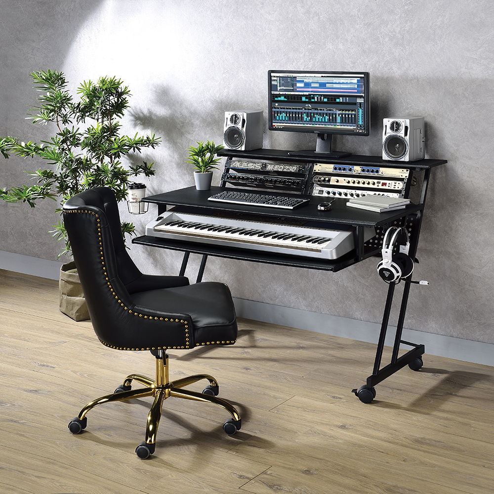 Suitor - Music Recording Studio Desk - Black, black, view 7