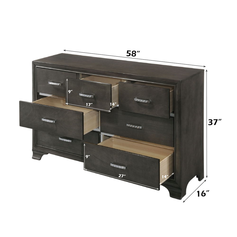 Carine II - Dresser - Gray, dark gray, view 3