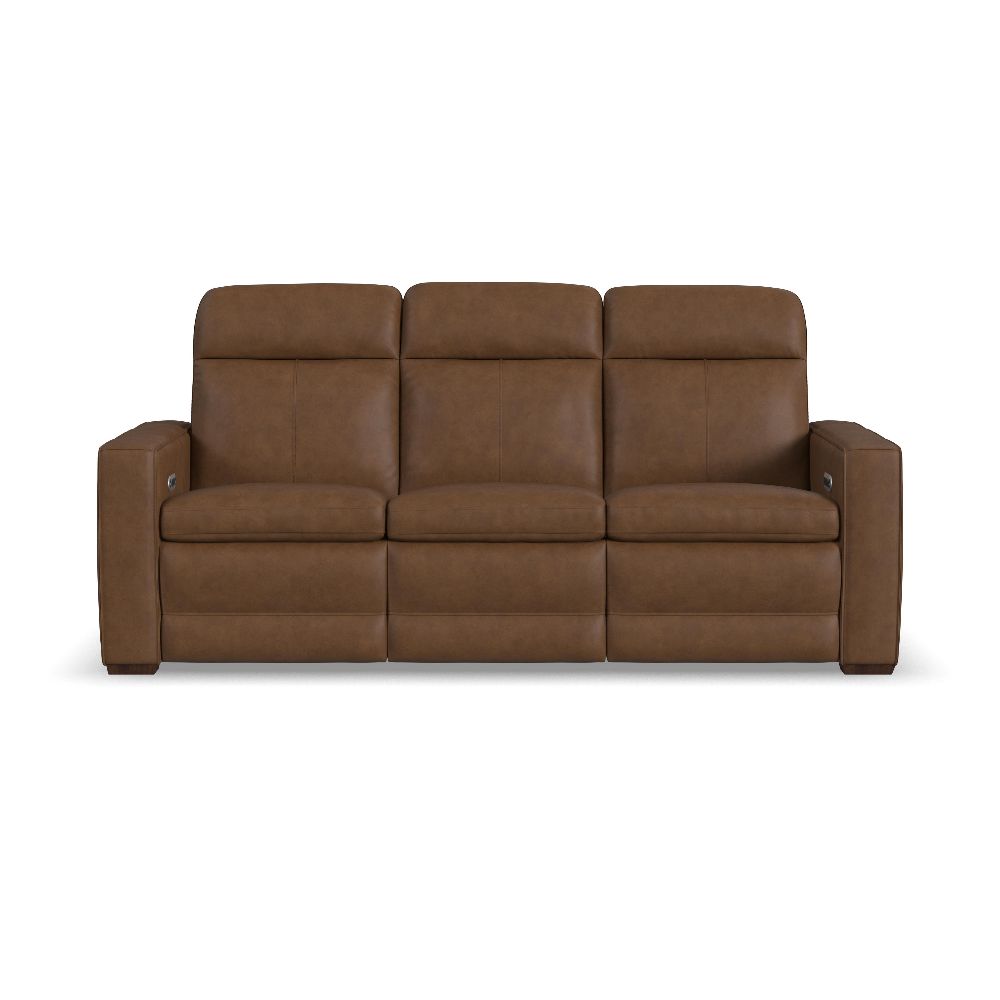 Dutch - Power Reclining Sofa With Console, Power Headrest, & Lumbar - Dark Brown, dark brown, view 2