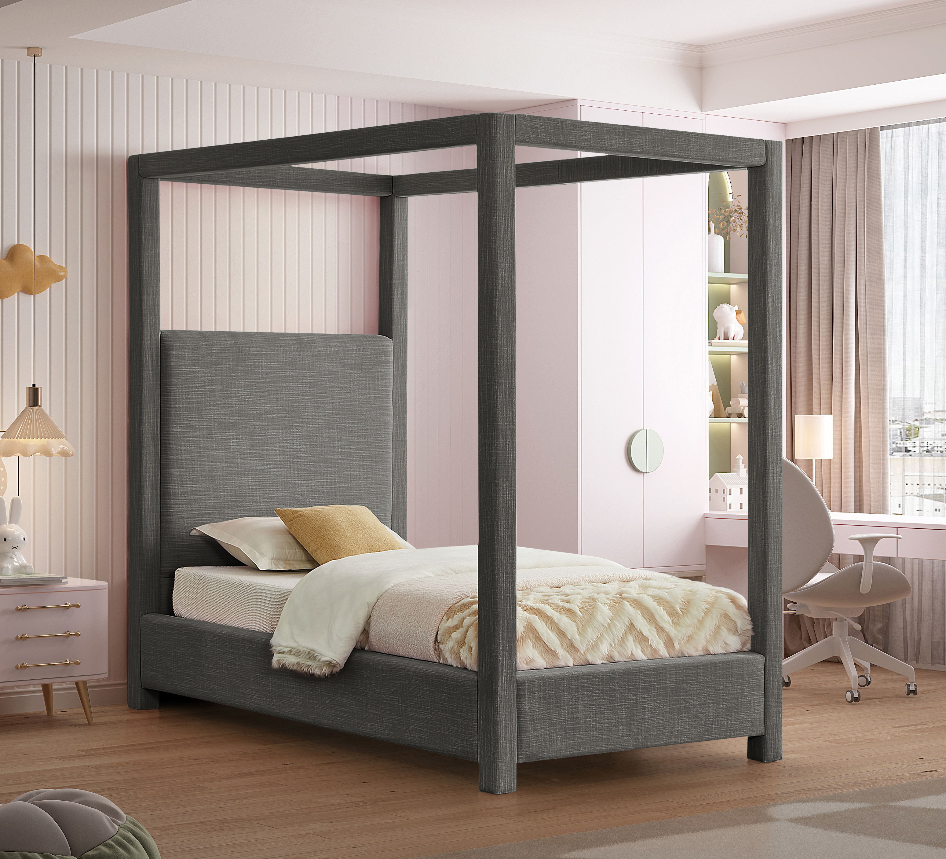 Emerson - Twin Bed - Gray