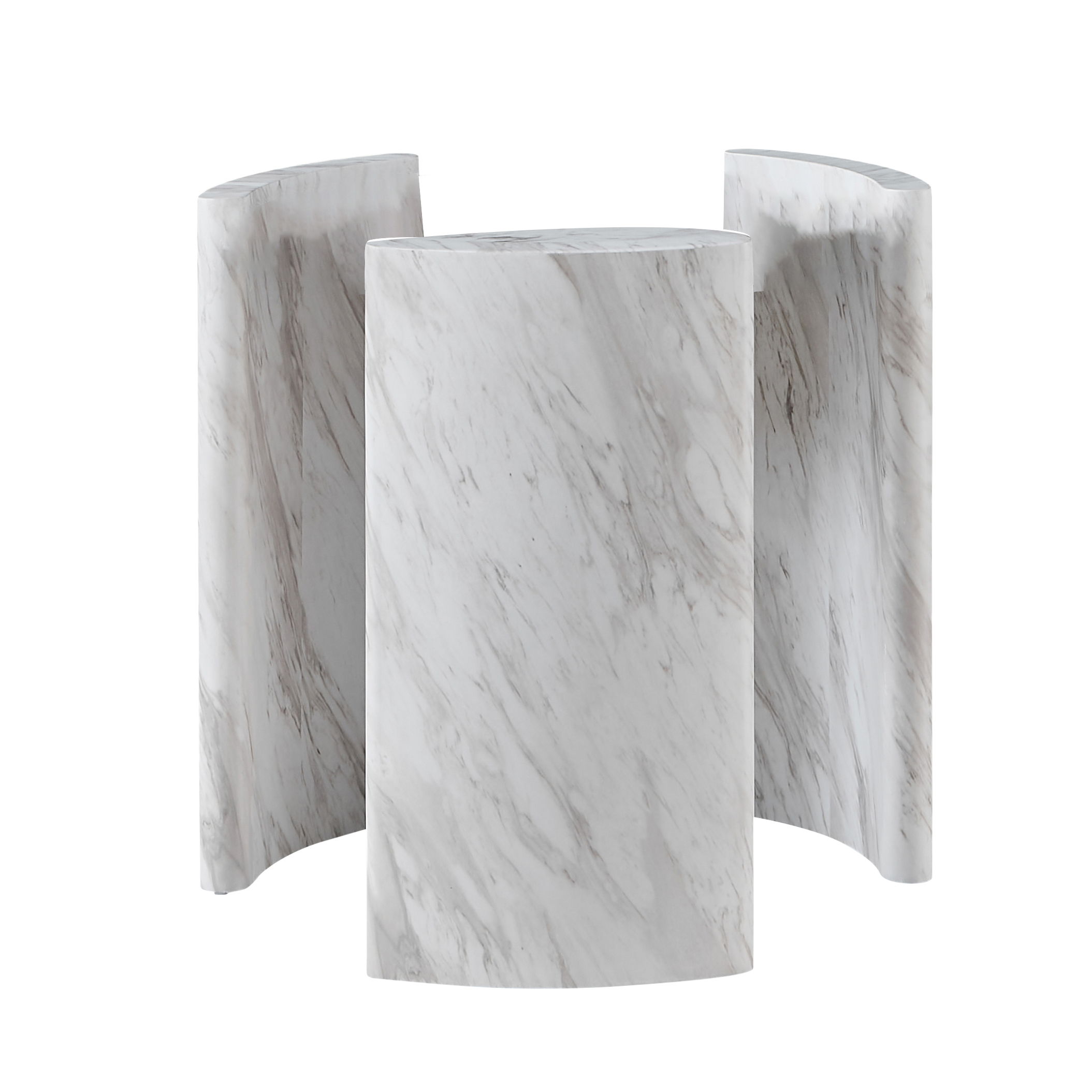 Merino - Faux-Marble End Table Base - Gray Image