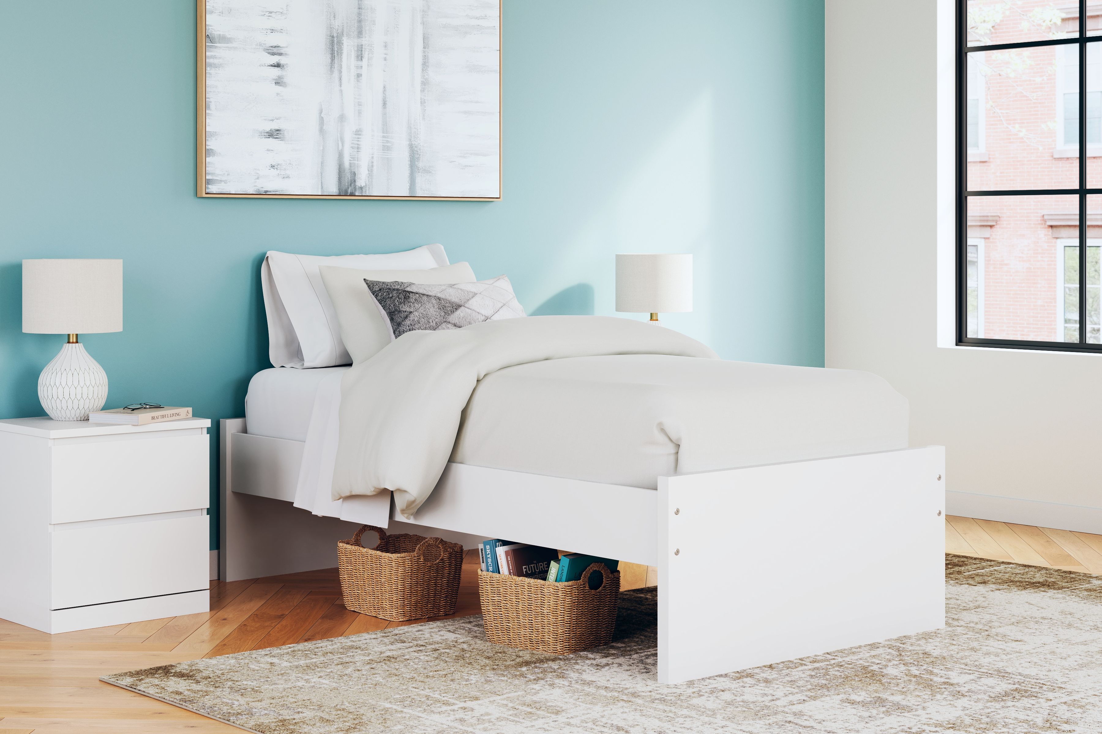 Onita - Twin Platform Bed - White
