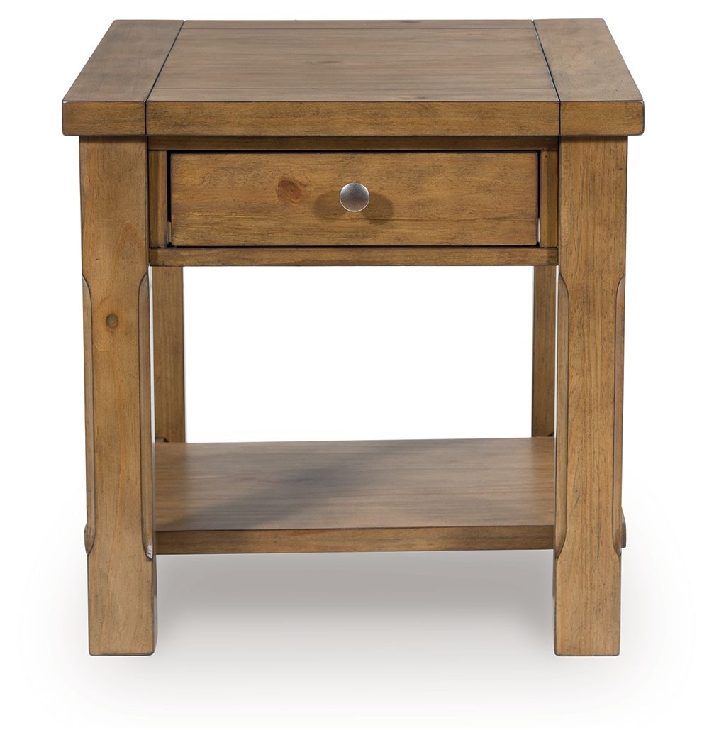 Ashley Furniture Vandenmore - Rectangular End Table - Medium Brown - Image 5