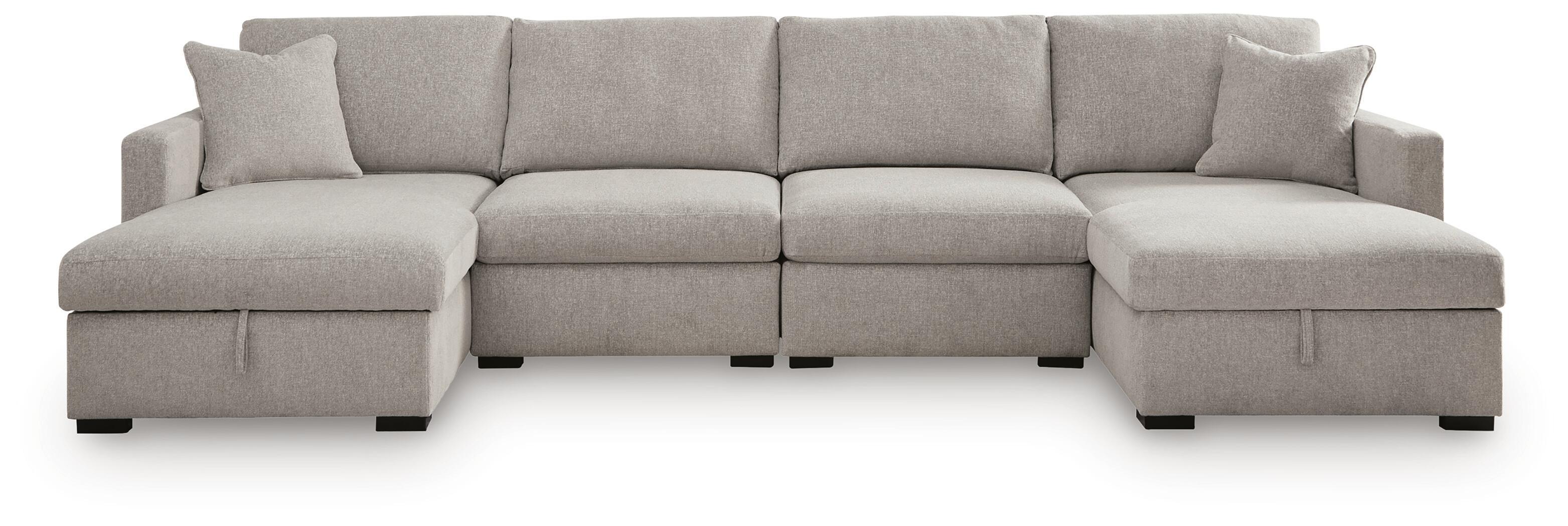 4 Pc · Double Storage Chaise Sectional